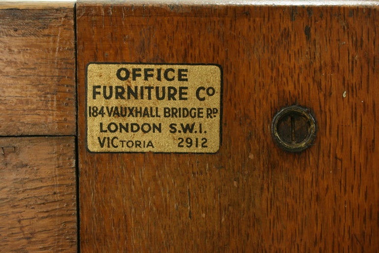 Vintage Oak Filing Office Furniture Company at 1stDibs