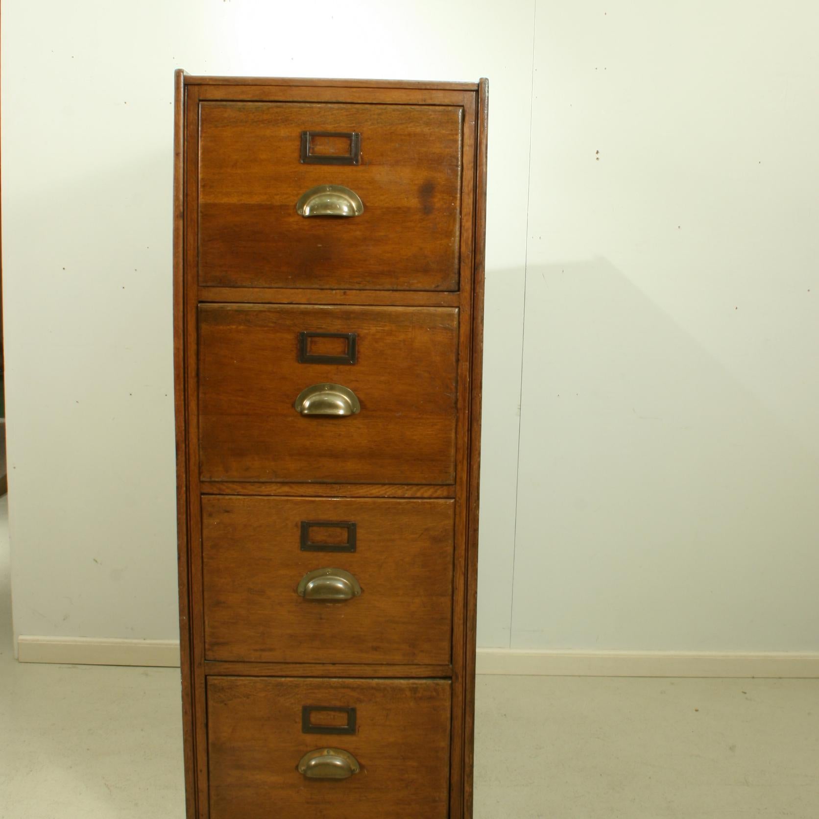 Vintage Oak Filing Cabinet, Office Furniture Company In Good Condition In Oxfordshire, GB