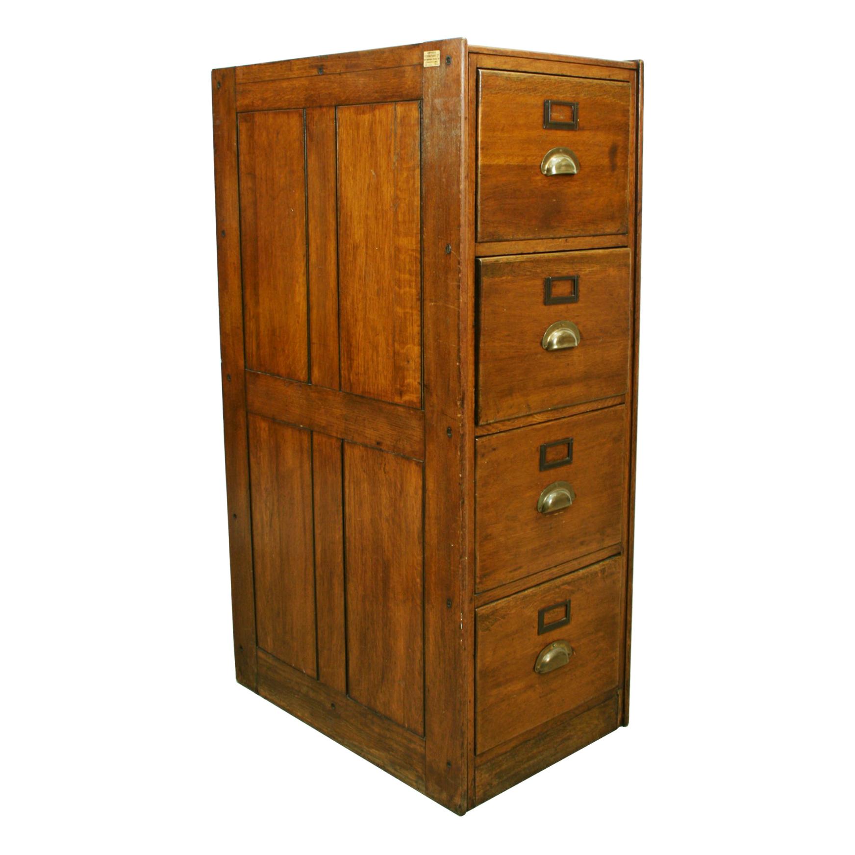 Vintage Oak Filing Cabinet, Office Furniture Company