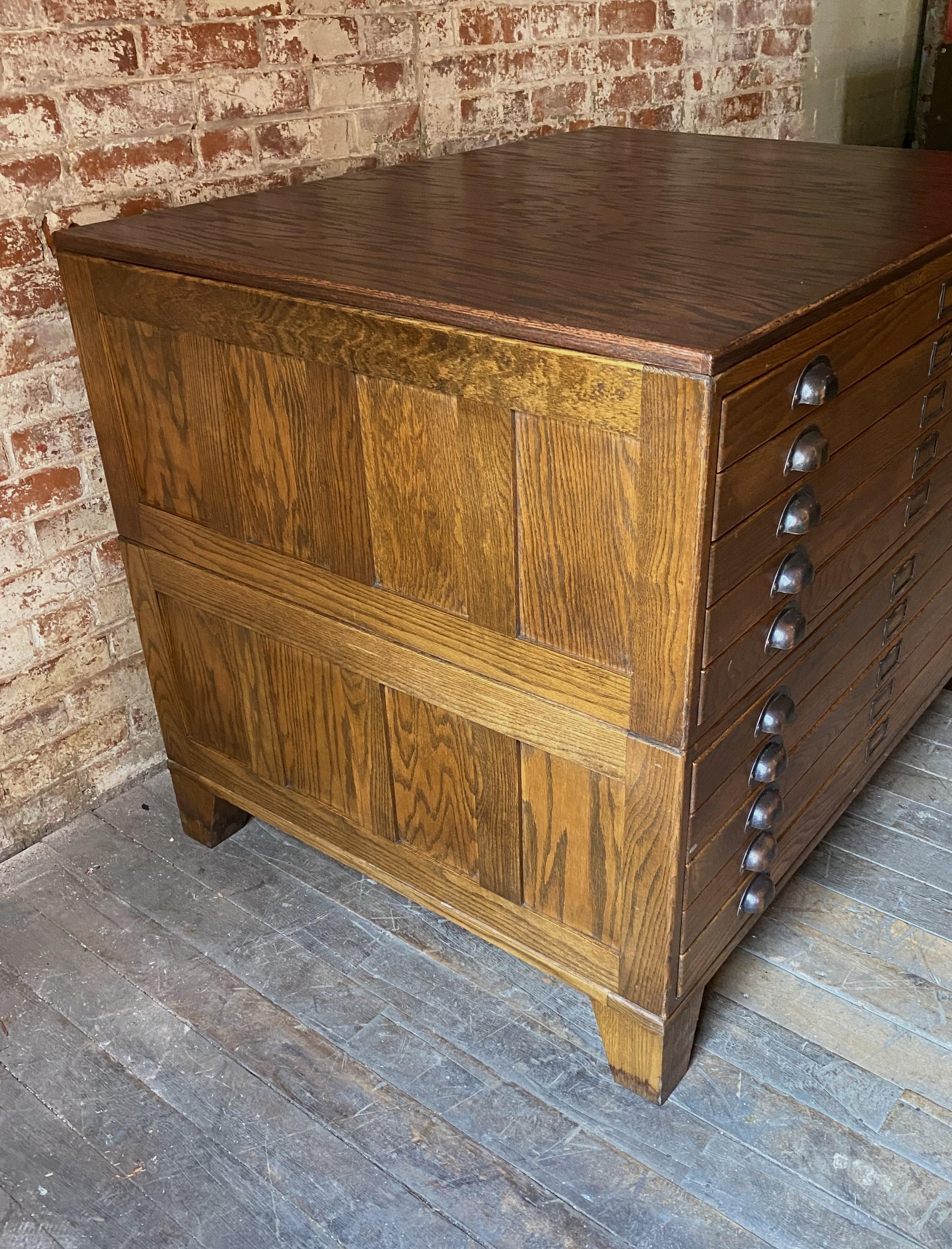 vintage blueprint cabinet