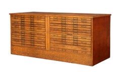 Vintage Oak Flat File Cabinet Kitchen Island