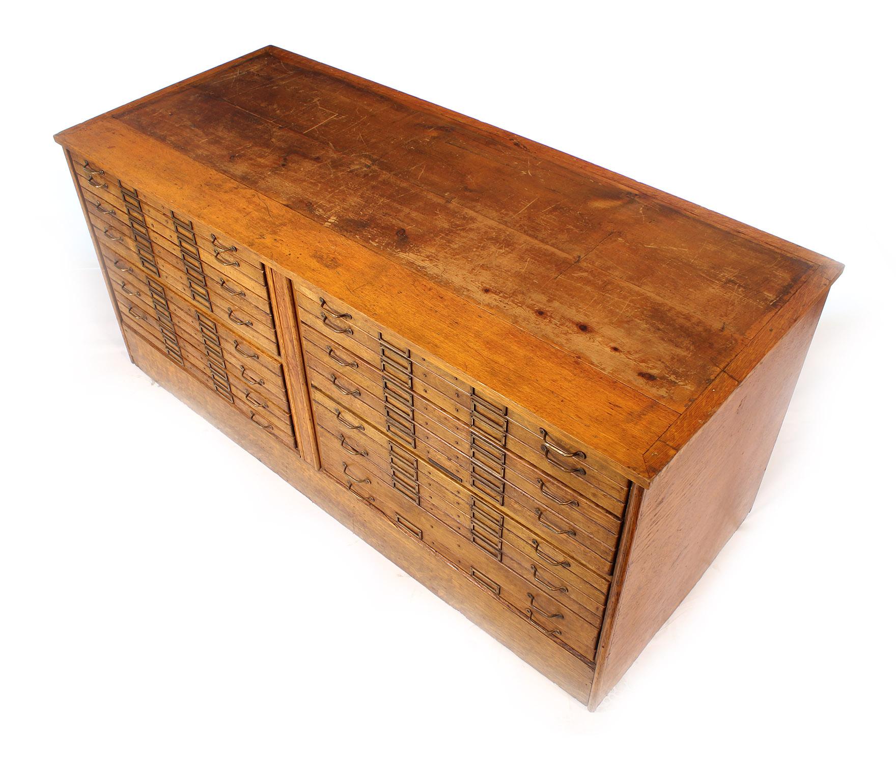 wood flat file cabinet
