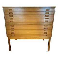 Vintage Oak Flat File