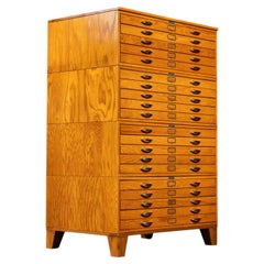 Vintage Oak Four-Stack Flat File by Mayline