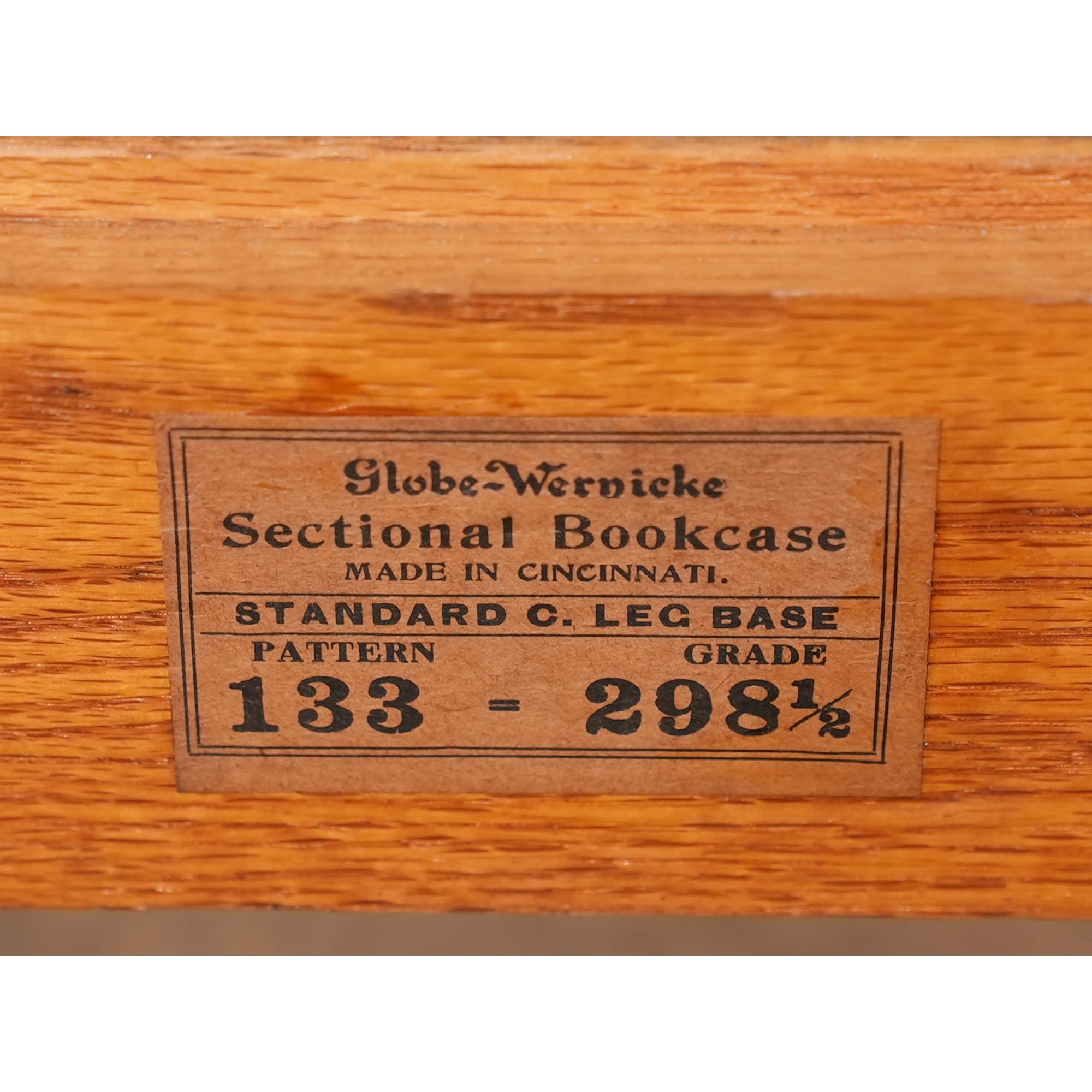 Vintage Globe Wernicke Bücherregal aus Eichenholz im Angebot 4