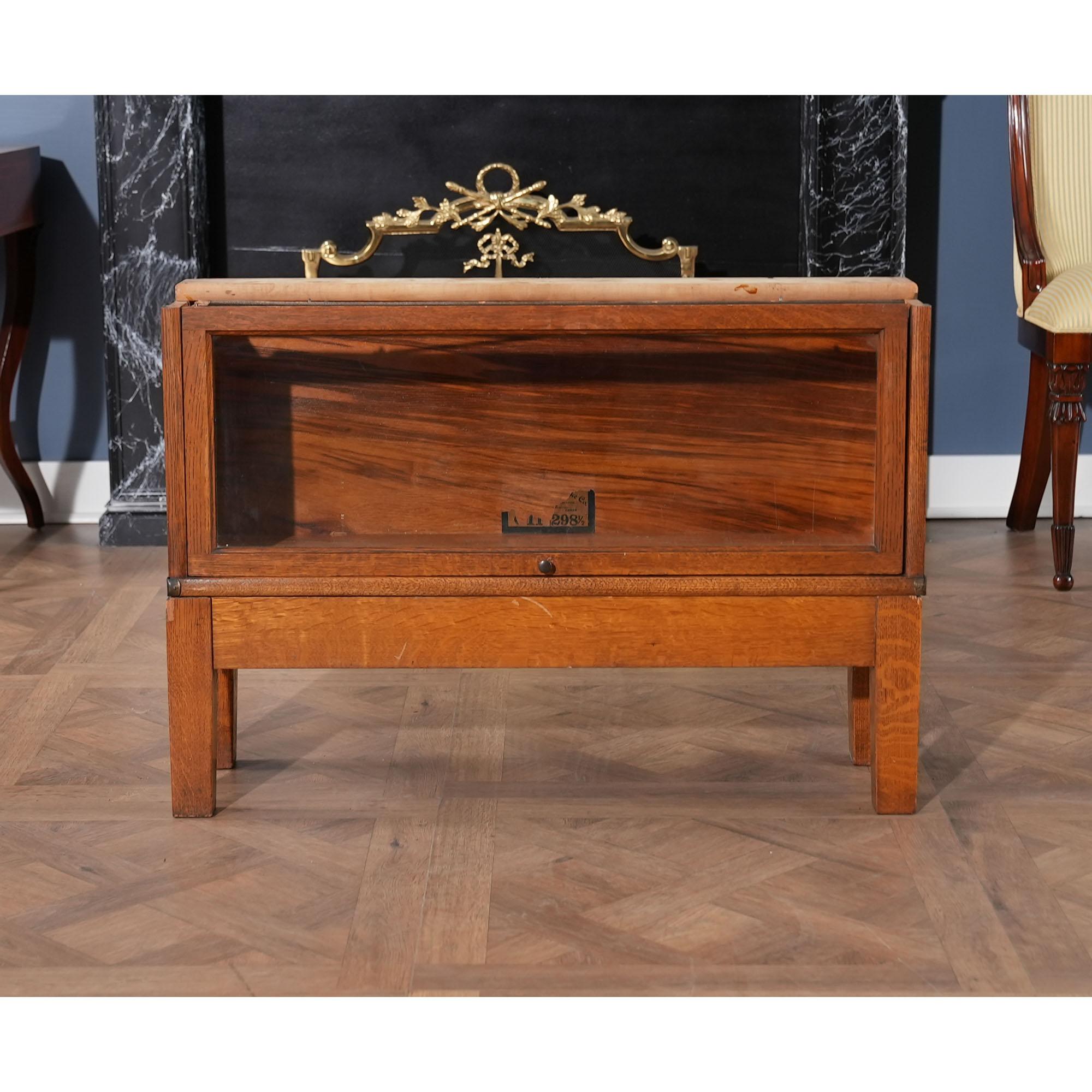 From Niagara Furniture; a Vintage Oak Globe Wernicke Bookcase – the perfect addition to any home or office space! Crafted from high-quality American oak, this bookcase is about 100 years old but still exudes the same elegance and sophistication as