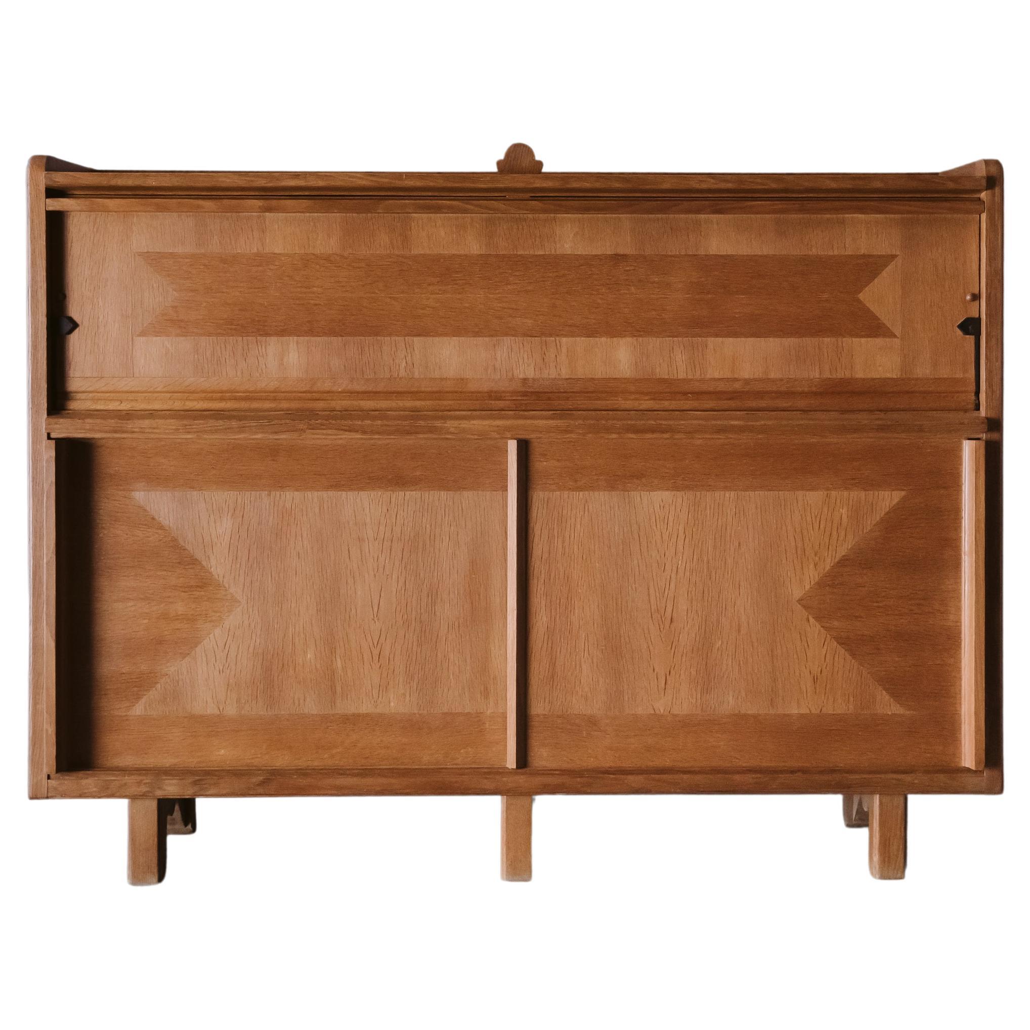 Vintage Oak Guillerme & Chambron Sideboard from France, circa 1960