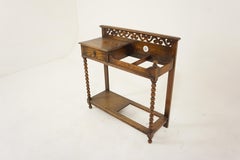 Vintage Oak Hall Stick, Umbrella Stand, Bobbin Leg, Scotland 1930, H867