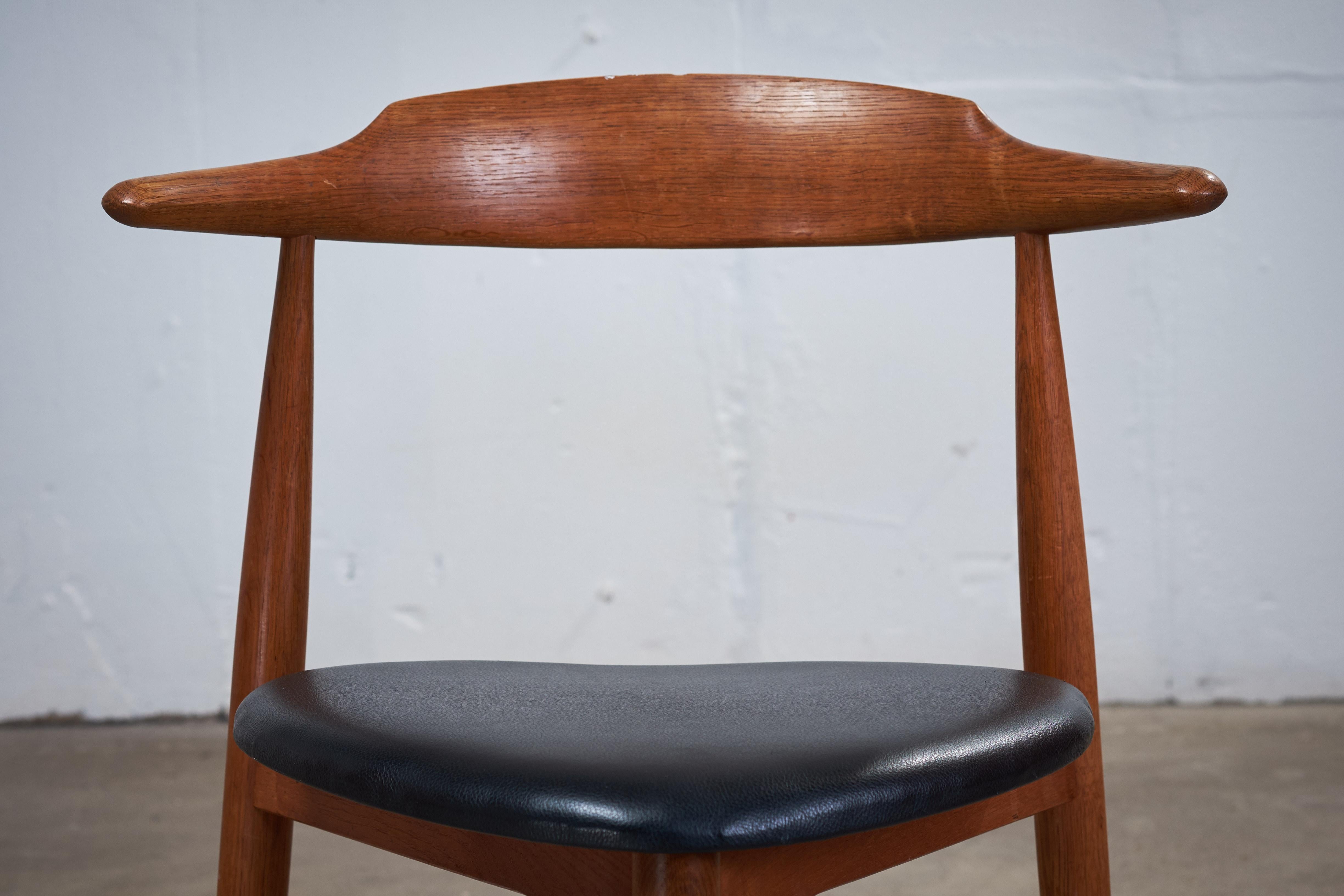 Vintage Oak Heart Chair FH 4103 by Hans J. Wegner for Fritz Hansen For Sale 4