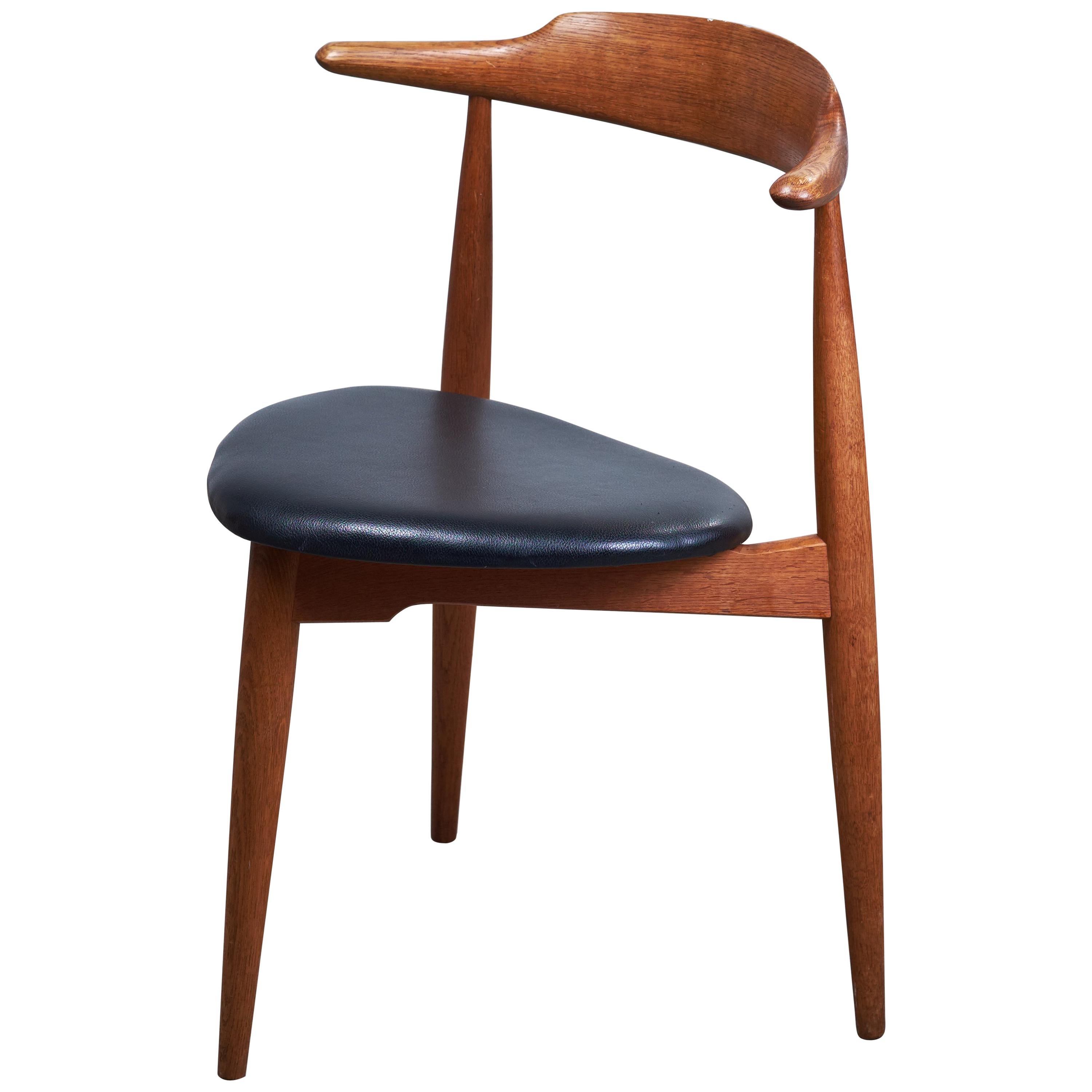 Vintage Oak Heart Chair FH 4103 by Hans J. Wegner for Fritz Hansen For Sale