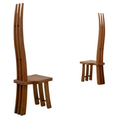 Vintage Oak High Back Chairs (1 of 2)