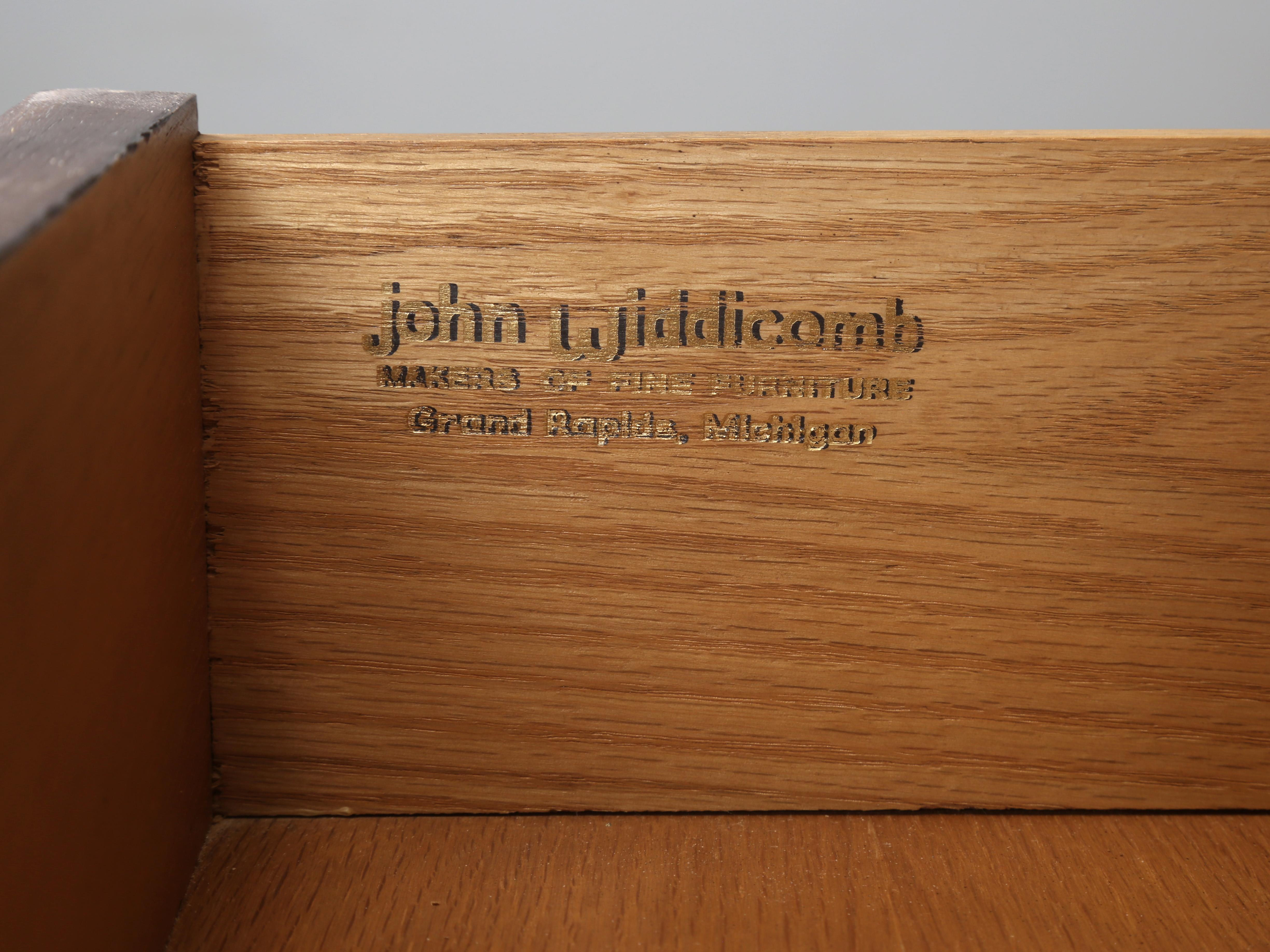 Vintage Oak Hutch by John Widdicomb from Baker, Knapp and Tubbs Showroom LA. For Sale 4
