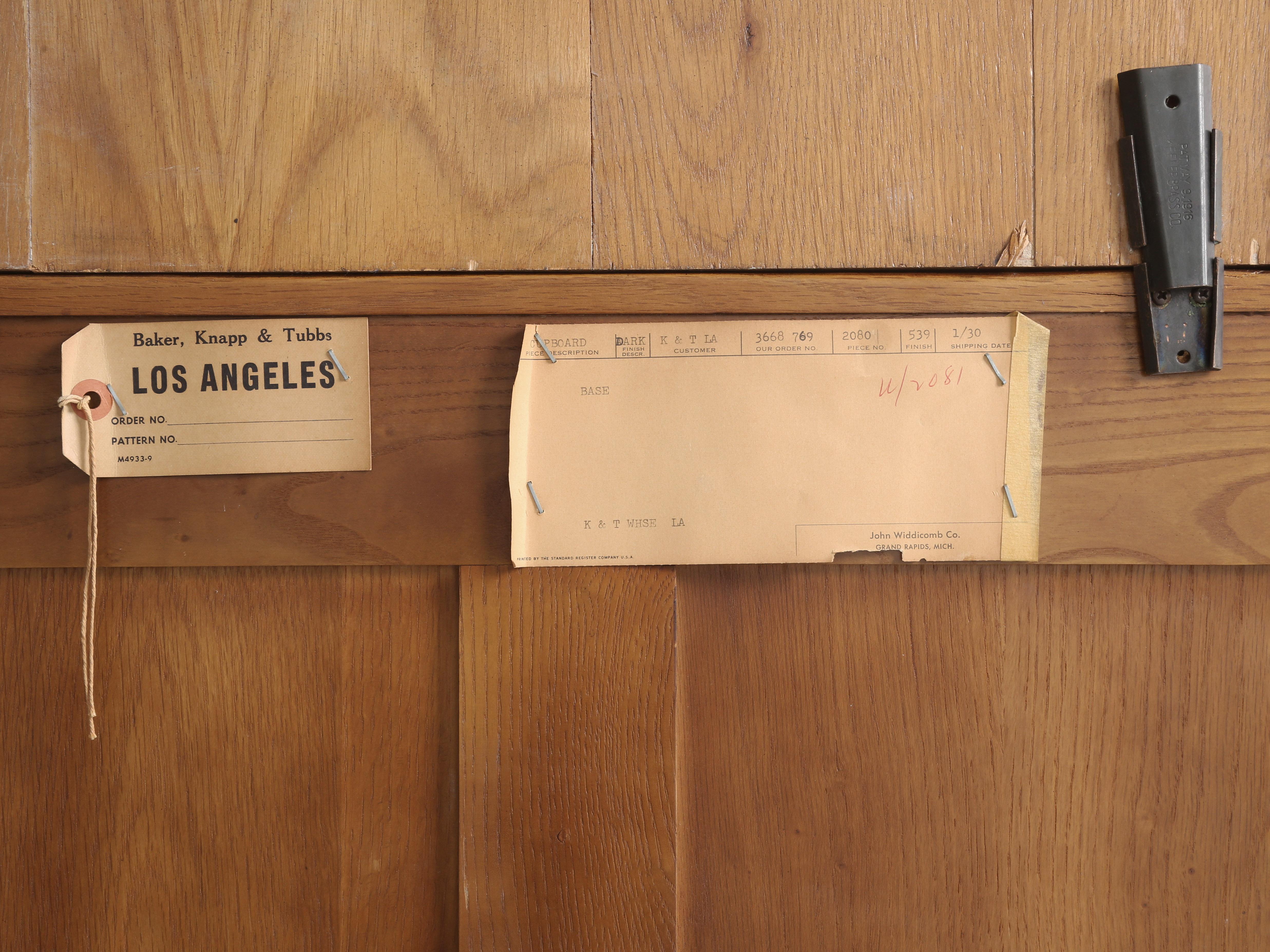 Vintage Oak Hutch by John Widdicomb from Baker, Knapp and Tubbs Showroom LA. For Sale 12