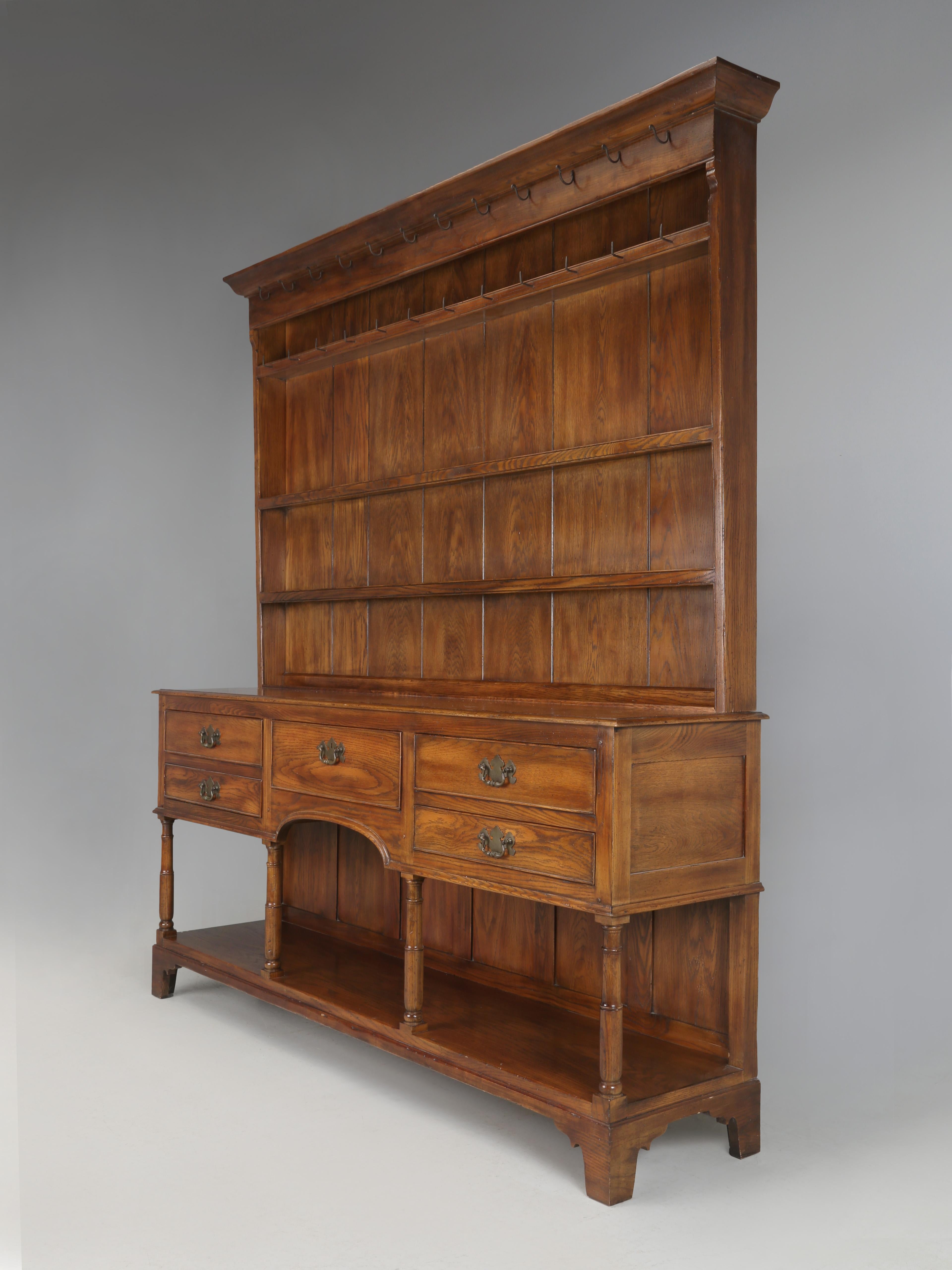 Country Vintage Oak Hutch by John Widdicomb from Baker, Knapp and Tubbs Showroom LA. For Sale