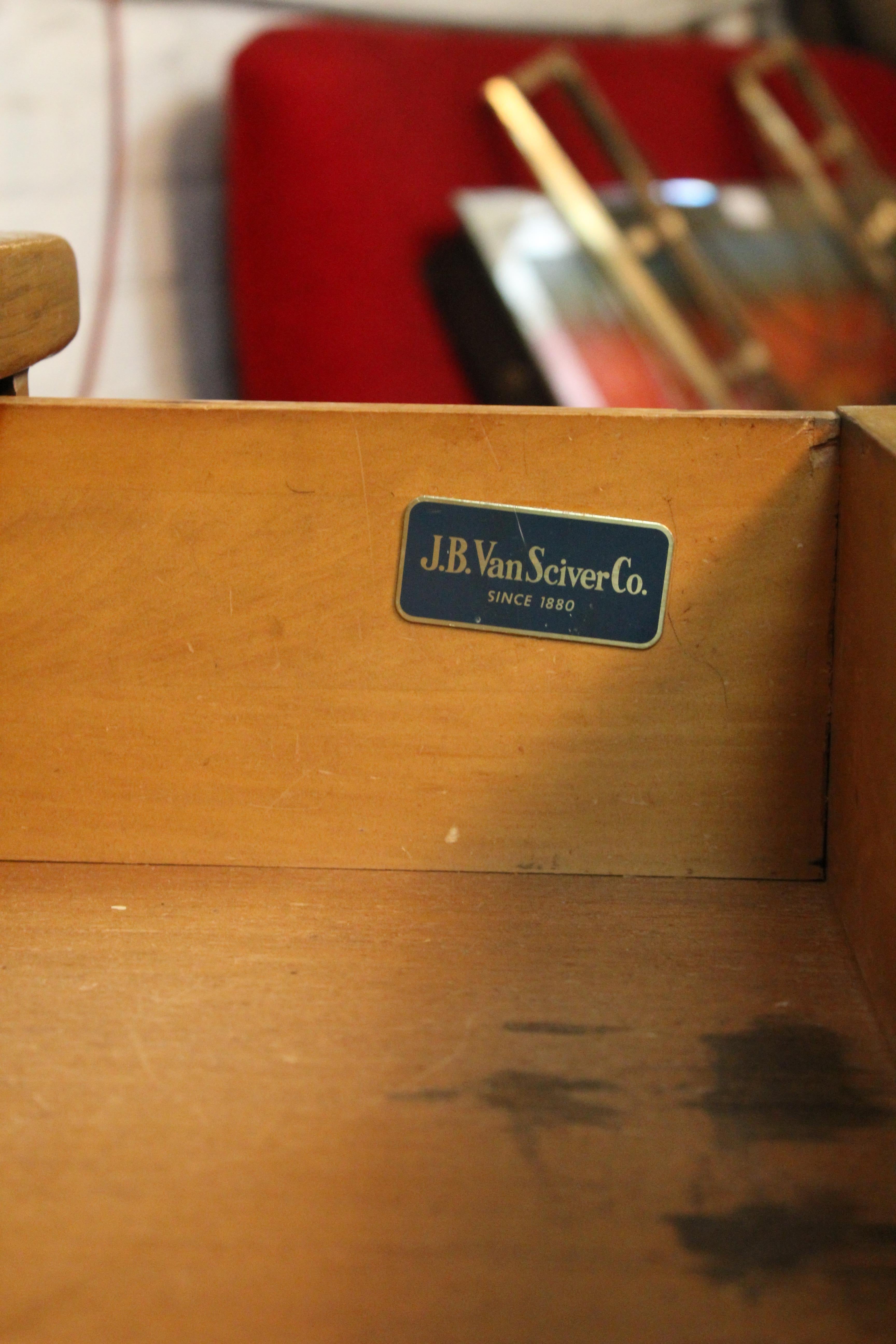 Vintage Oak & Laminate Serving Cart for J.B. Van Sciver For Sale 7