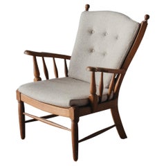 Vintage Oak Lounge Chair from Denmark, circa 1960