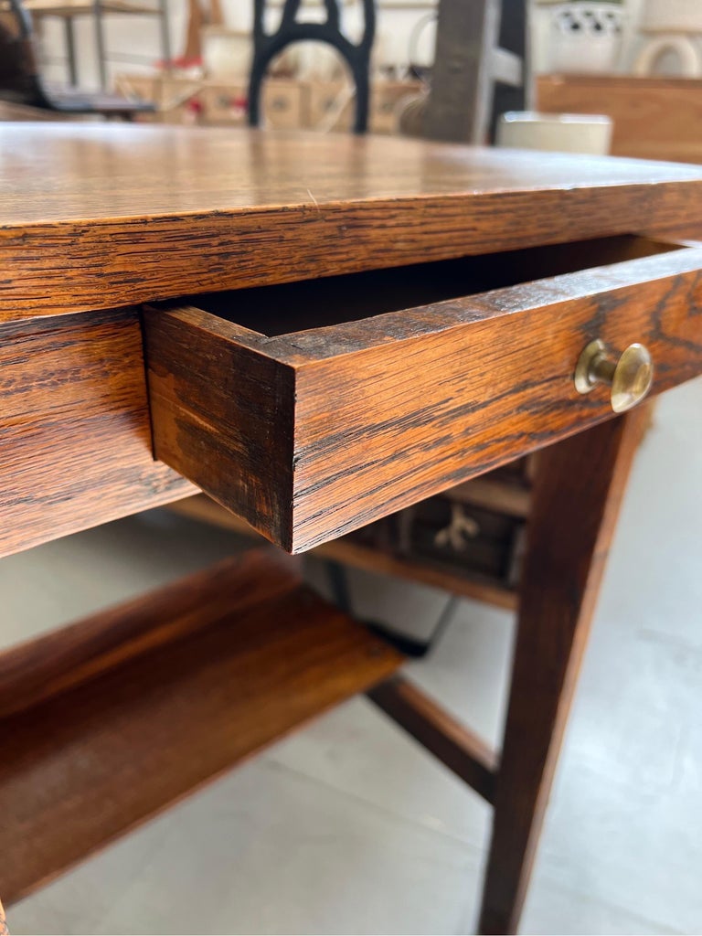 Vintage Oak Mission Side Table or Accessory Stand For Sale at 1stDibs