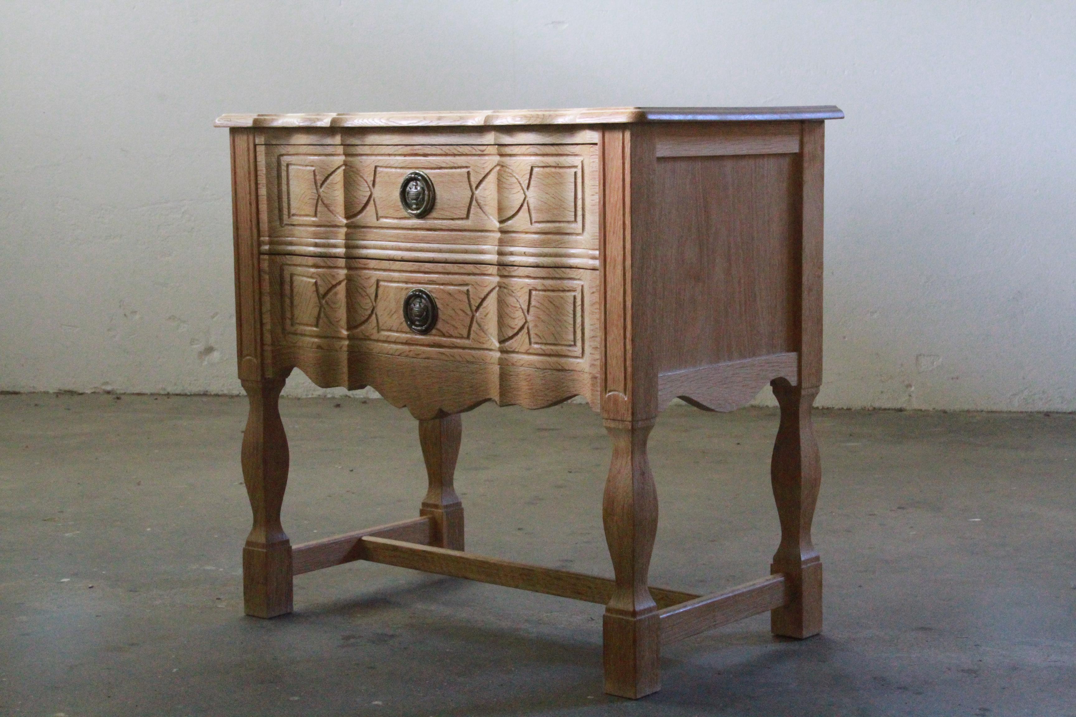 Scandinavian Modern Vintage Oak Nightstand / Bedside table, Denmark 1960s