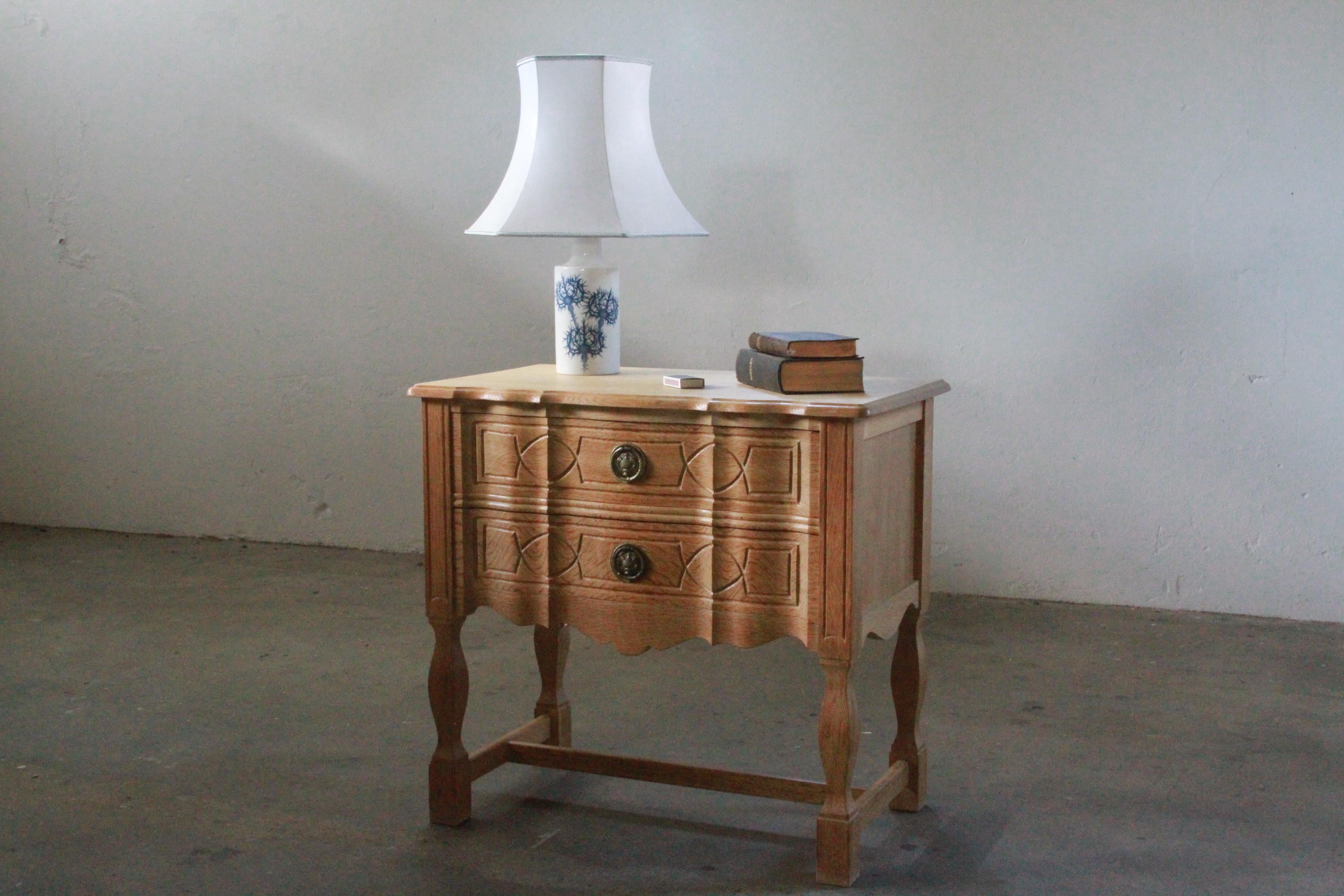 Danish Vintage Oak Nightstand / Bedside table, Denmark 1960s