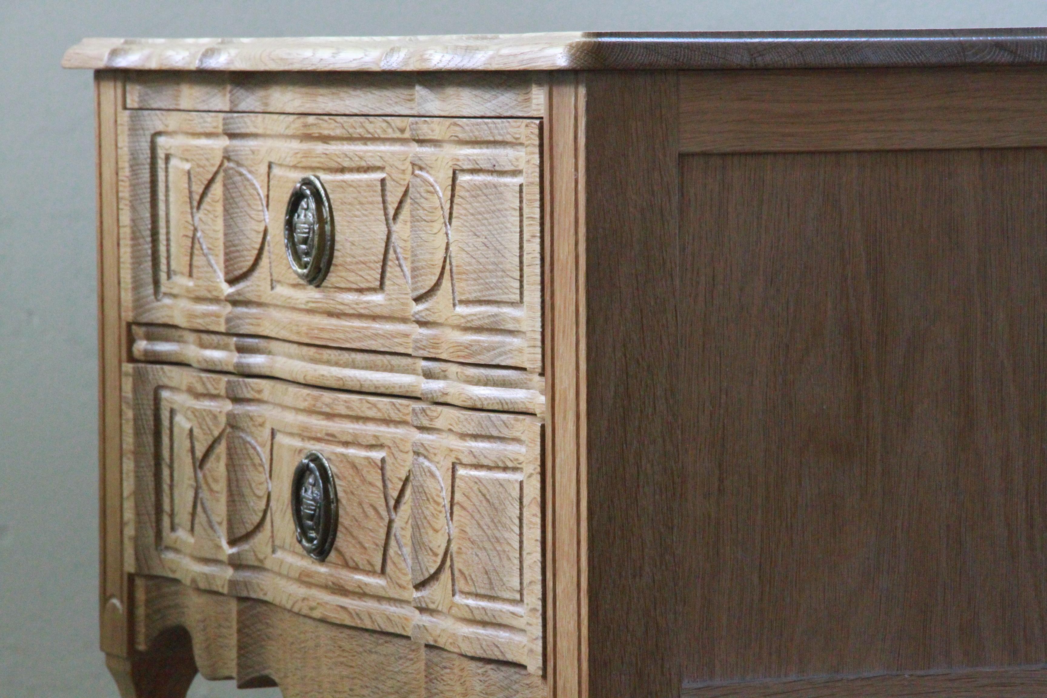 Vintage Oak Nightstand / Bedside table, Denmark 1960s In Good Condition In Store Heddinge, DK
