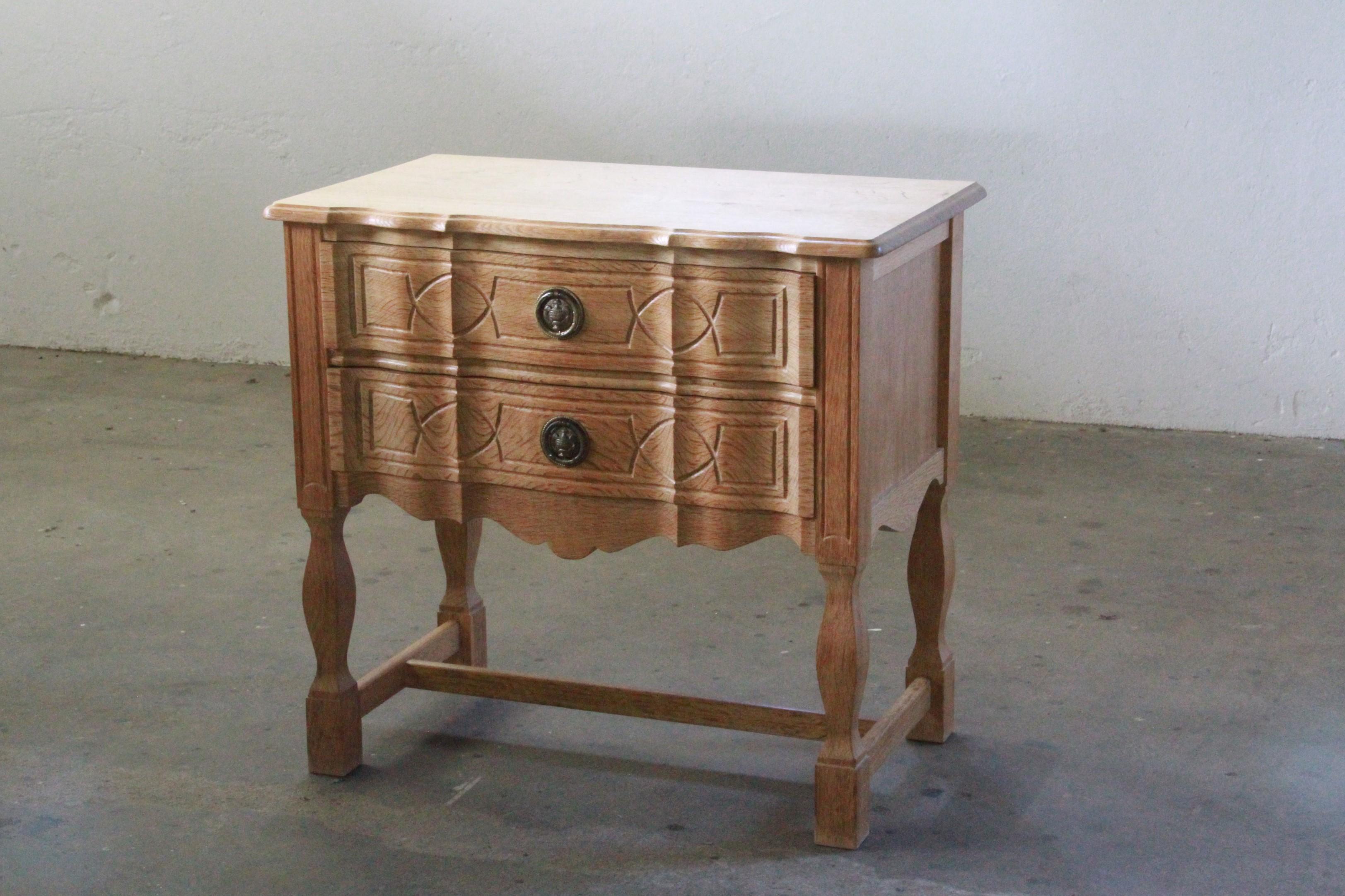 Vintage Oak Nightstand / Bedside table, Denmark 1960s 2