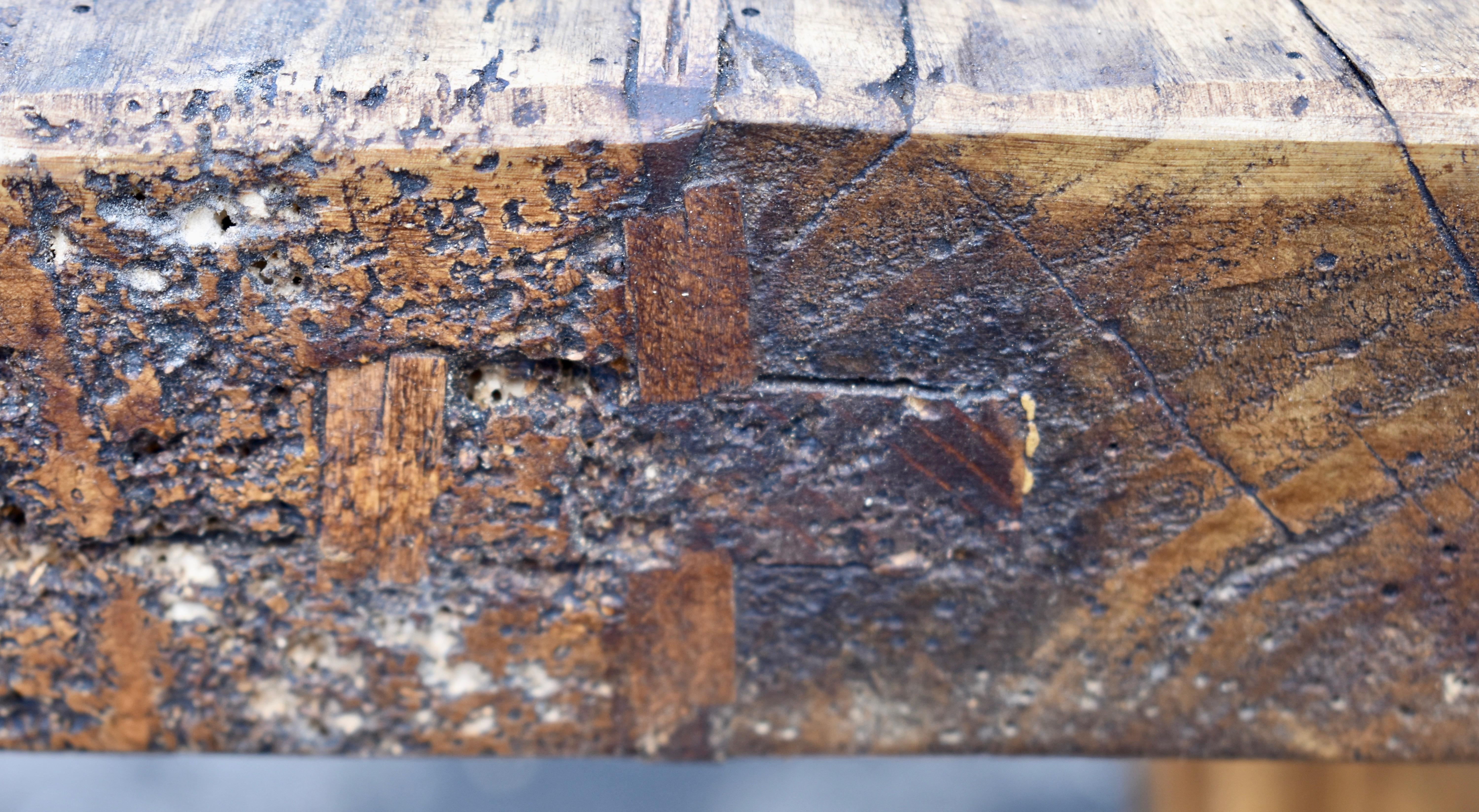 Panca per maiali in Oak Oak Vintage Tavolo con blocco da macellaio In condizioni buone in vendita a Baltimore, MD