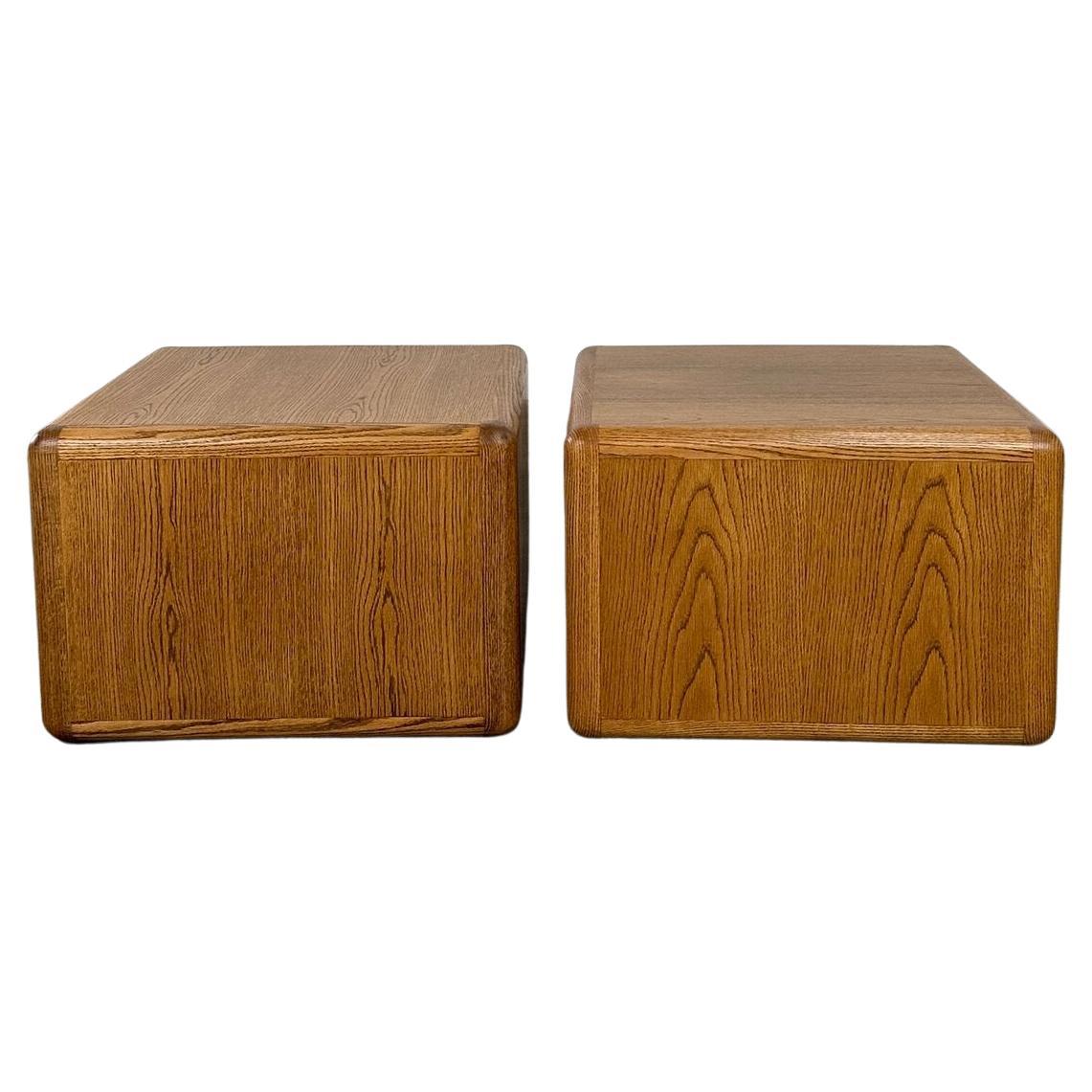 Vintage Oak Plinth Side Tables Sold Separately For Sale at 1stDibs