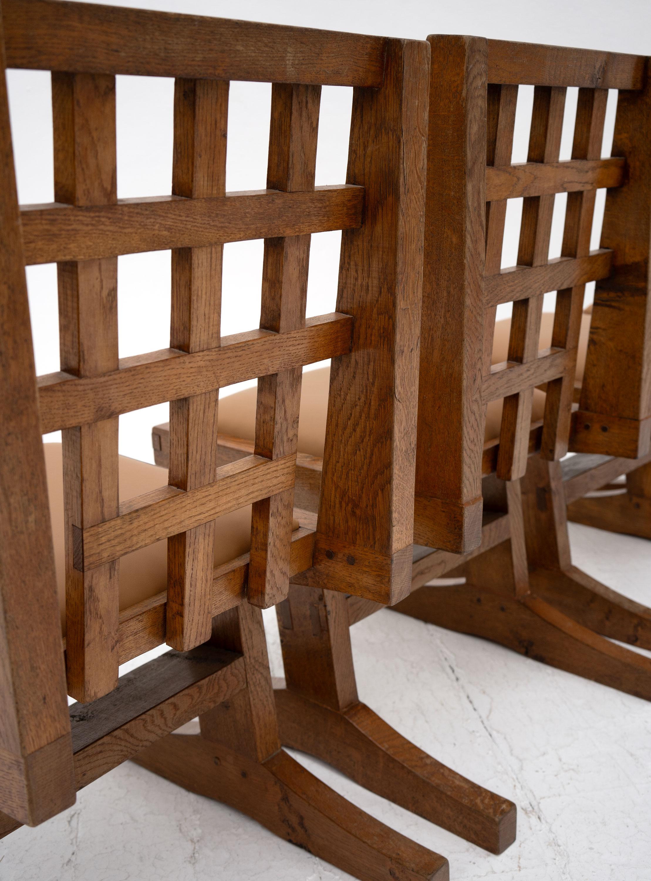 20th Century Vintage Oak Refectory Chair For Sale