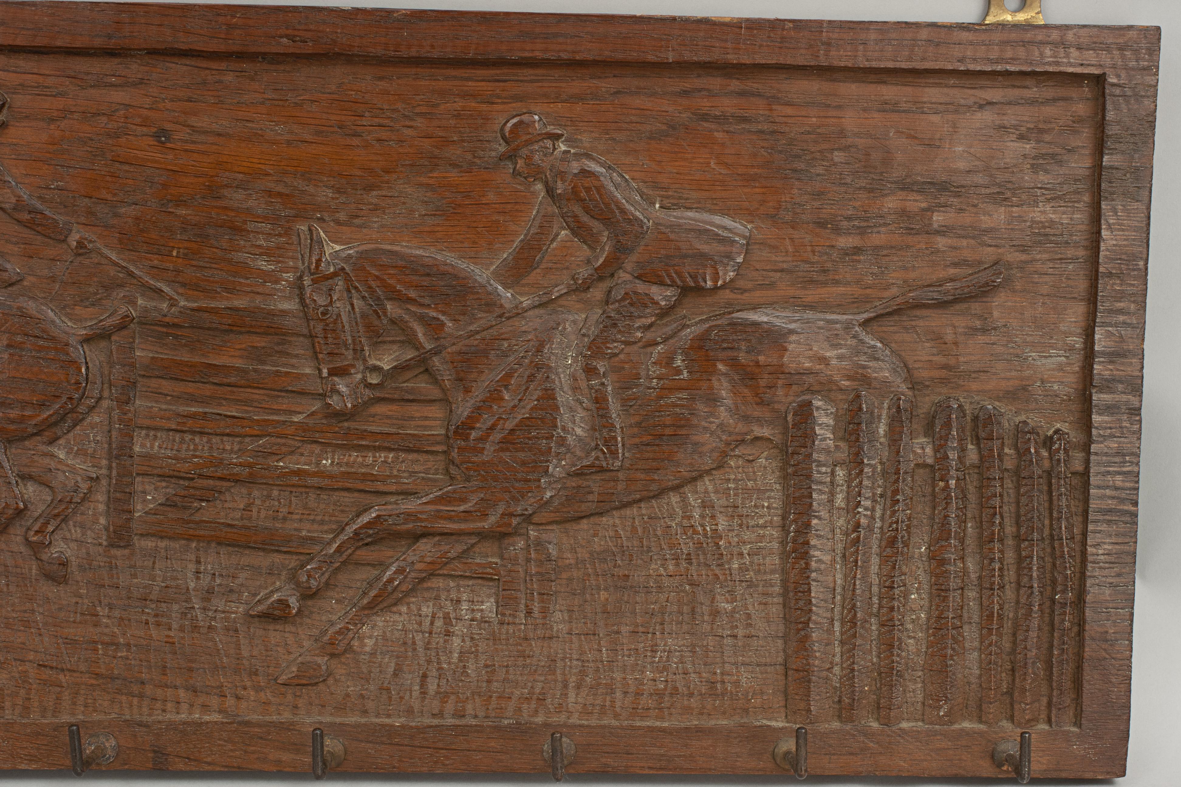 British Vintage Oak Riding Crop or Whip Rack, Equestrian, Fox Hunting