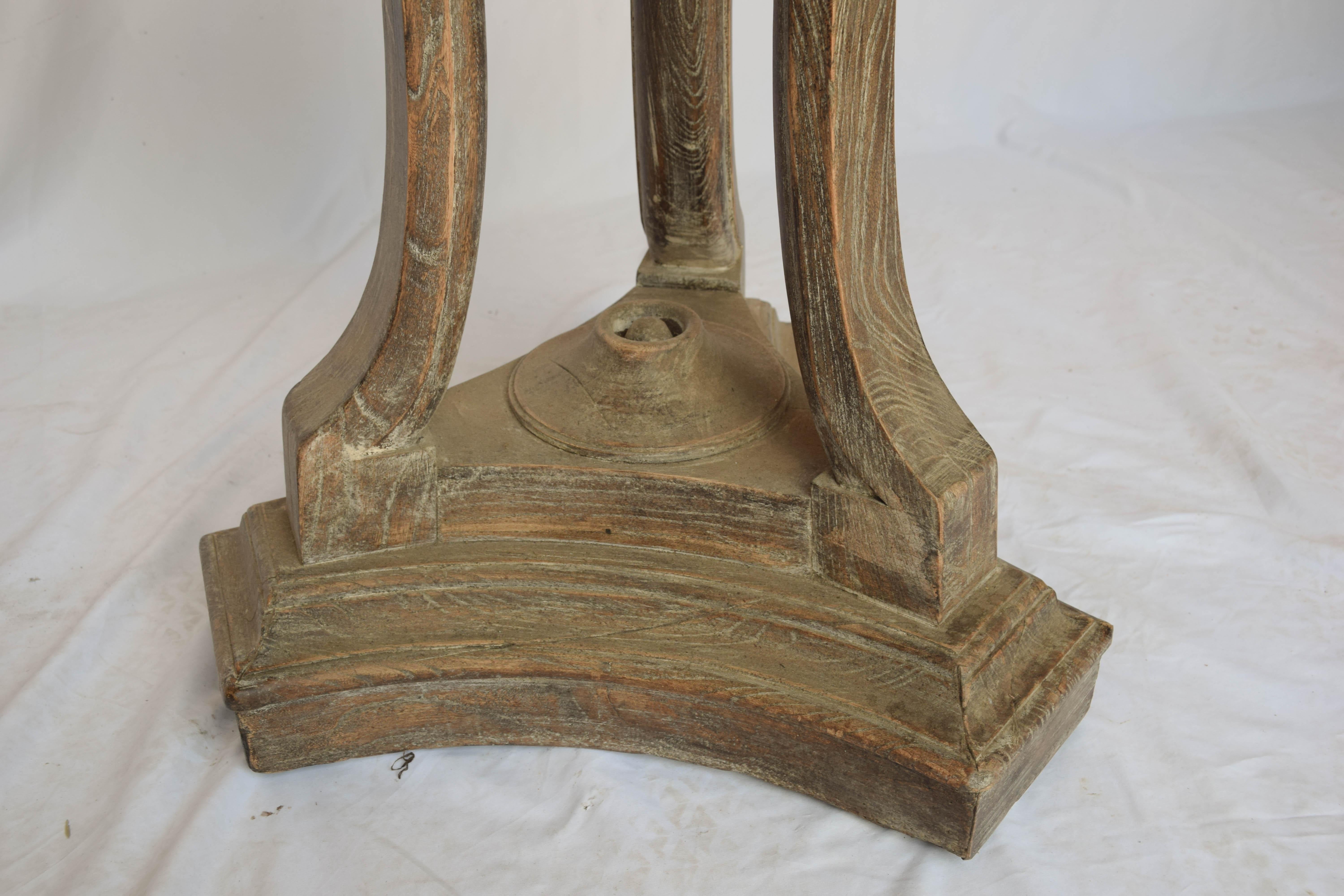 European Vintage Oak Round Table
