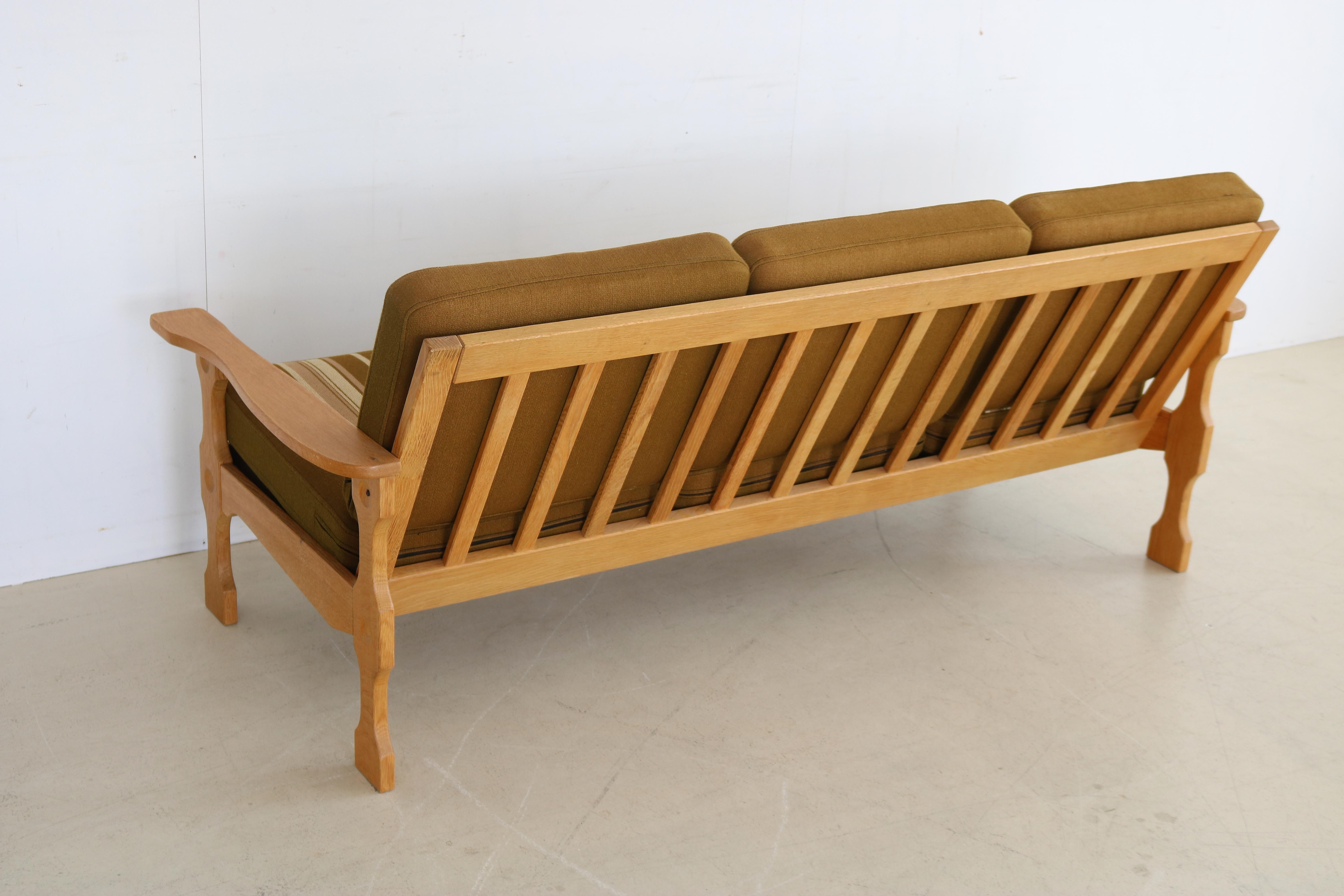 Vintage Oak Seating Area Couch Easy Chairs, 1950s, Danish For Sale 11