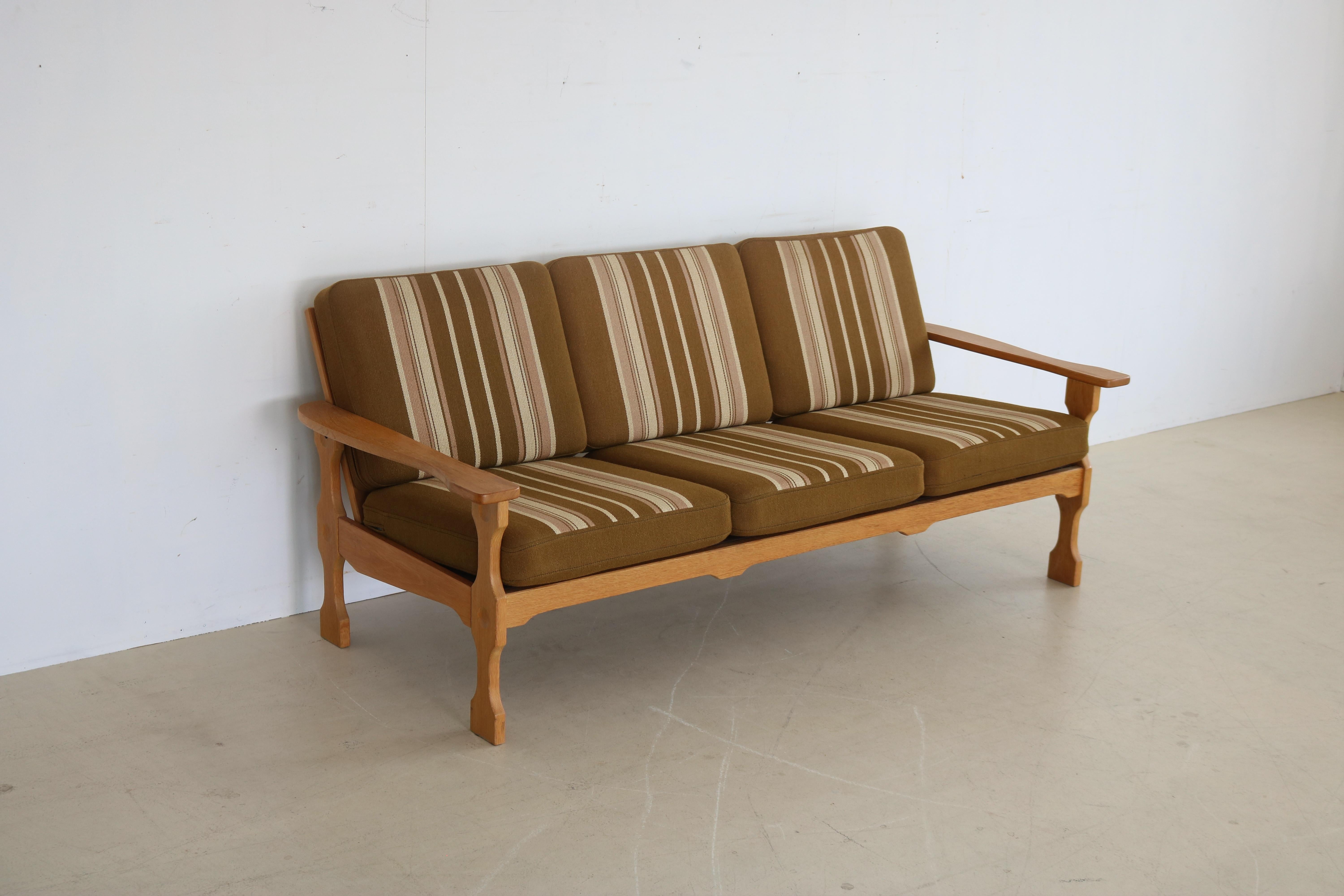 Vintage Oak Seating Area Couch Easy Chairs, 1950s, Danish In Good Condition For Sale In GRONINGEN, NL