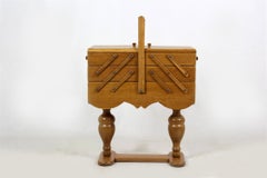 Vintage Oak Sewing Box, 1970s