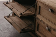 Vintage Oak Shop Counter From France, Circa 1940