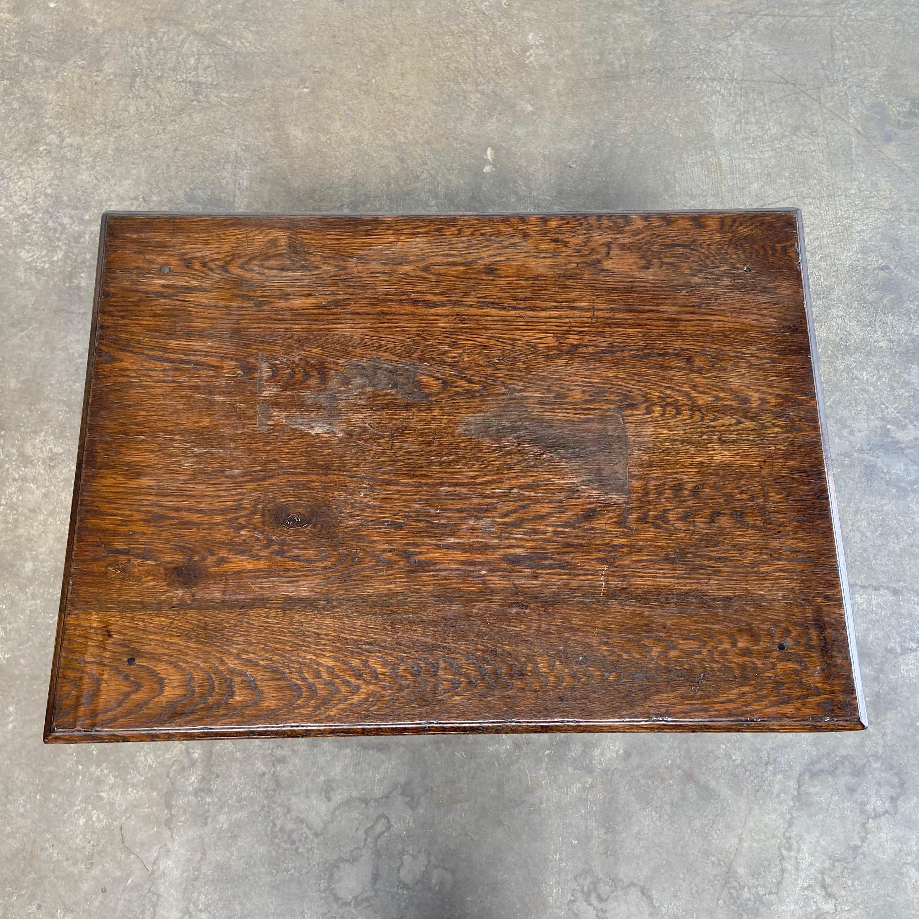 Vintage Oak Side Table For Sale 1