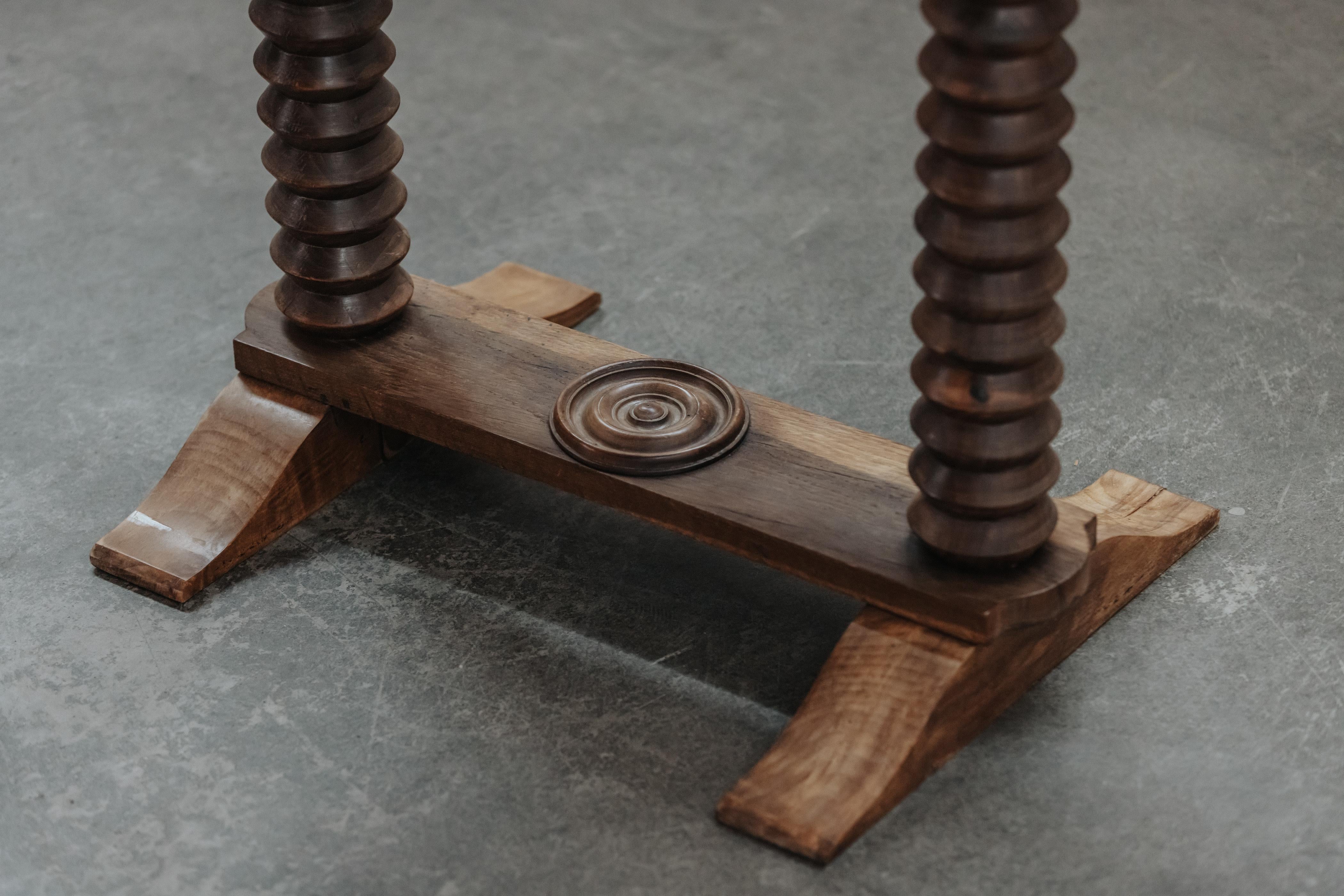 Mid-20th Century Vintage Oak Side Table From France, Circa 1960 For Sale