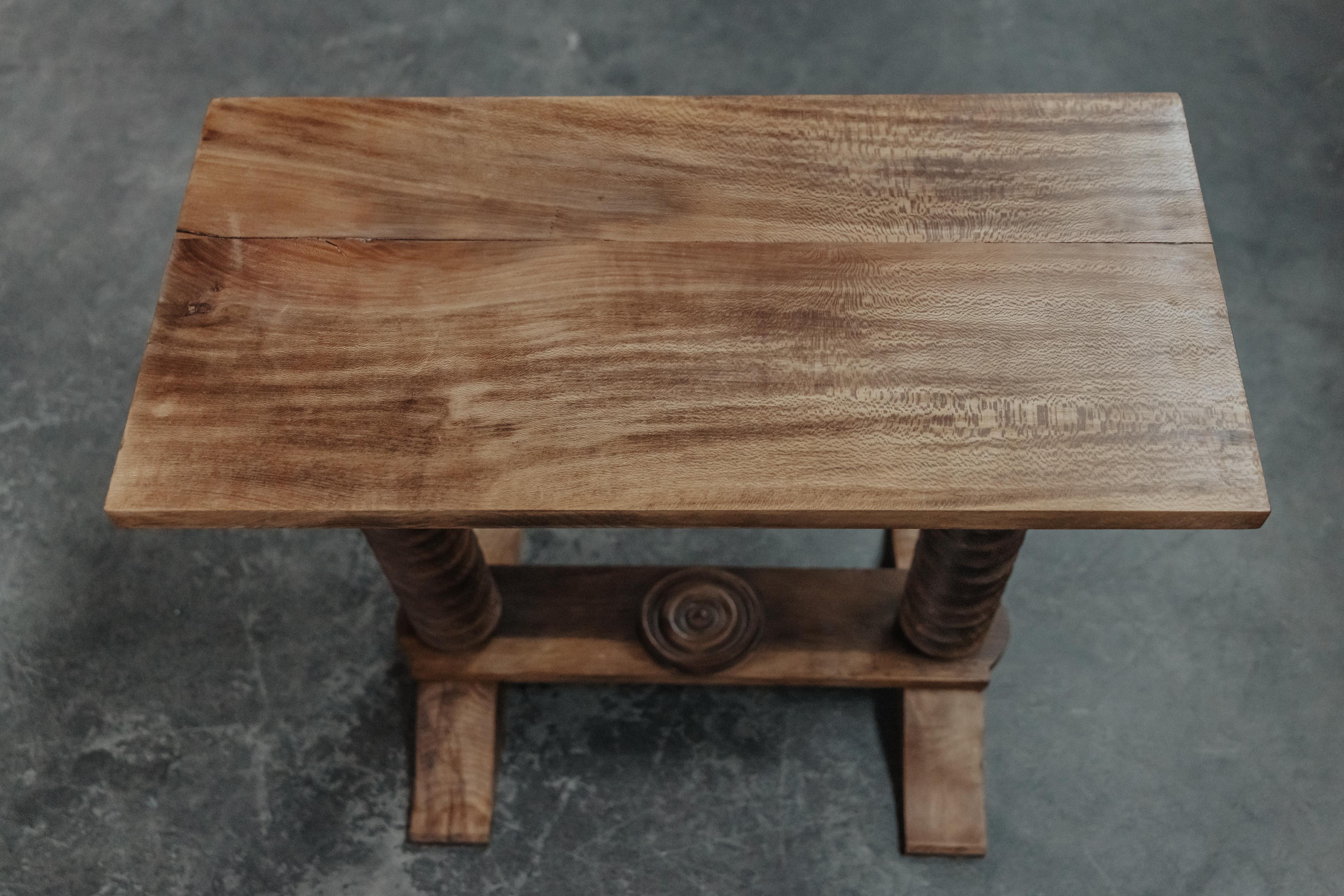Vintage Oak Side Table From France, Circa 1960 For Sale 2