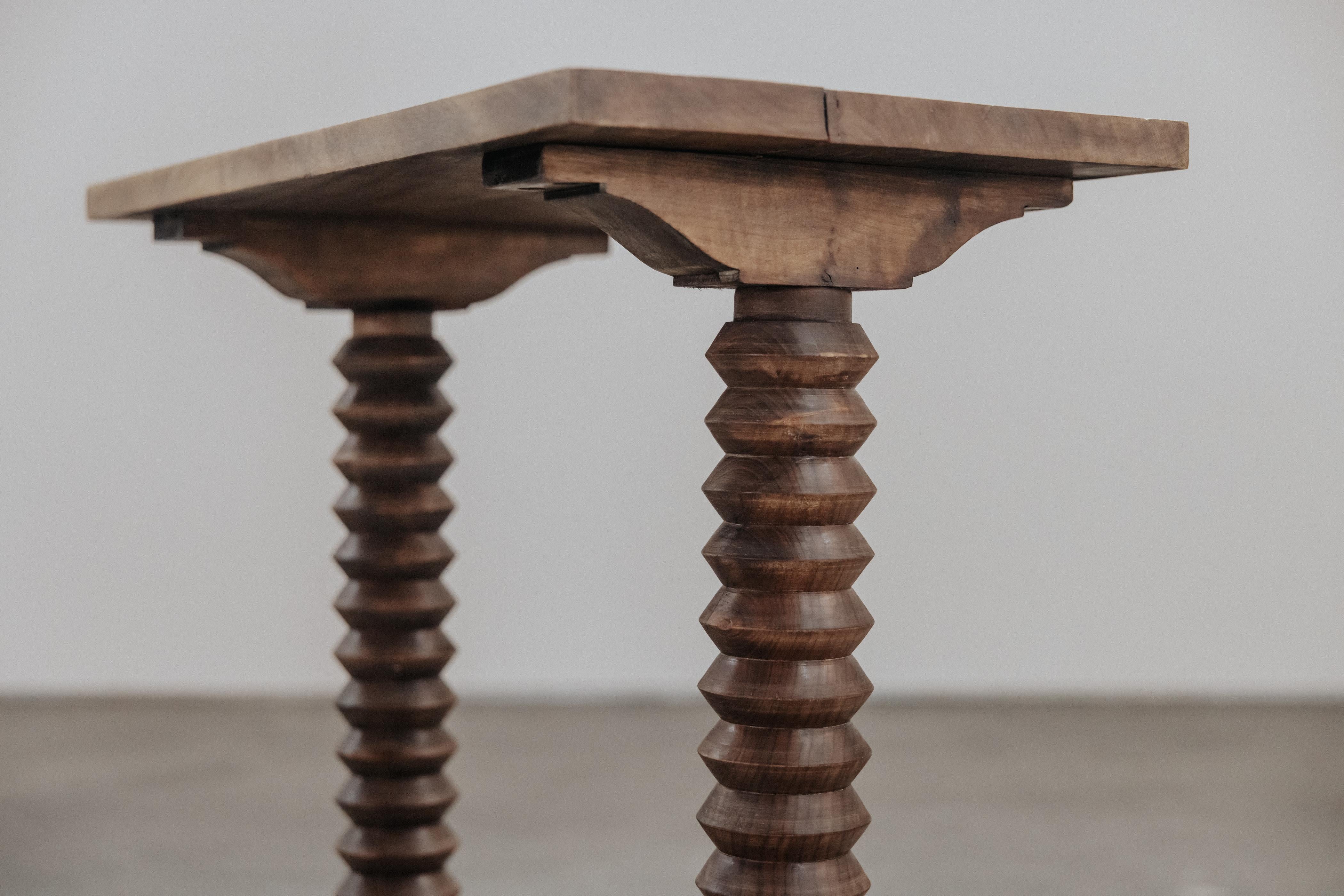 Vintage Oak Side Table From France, Circa 1960 For Sale 3
