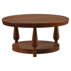 Vintage Oak Side Table from France, circa 1960