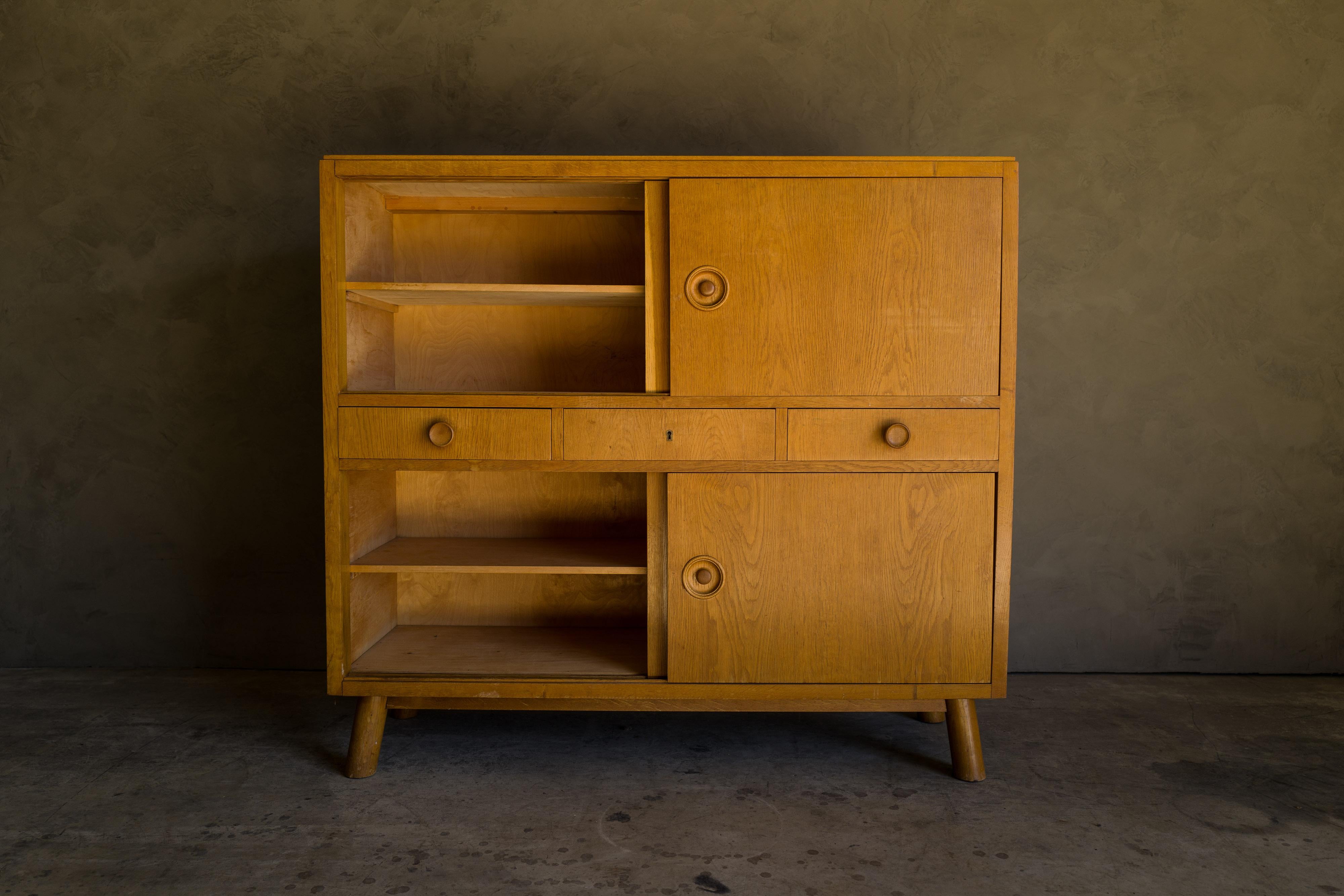 European Vintage Oak Sideboard from Denmark, 1960s