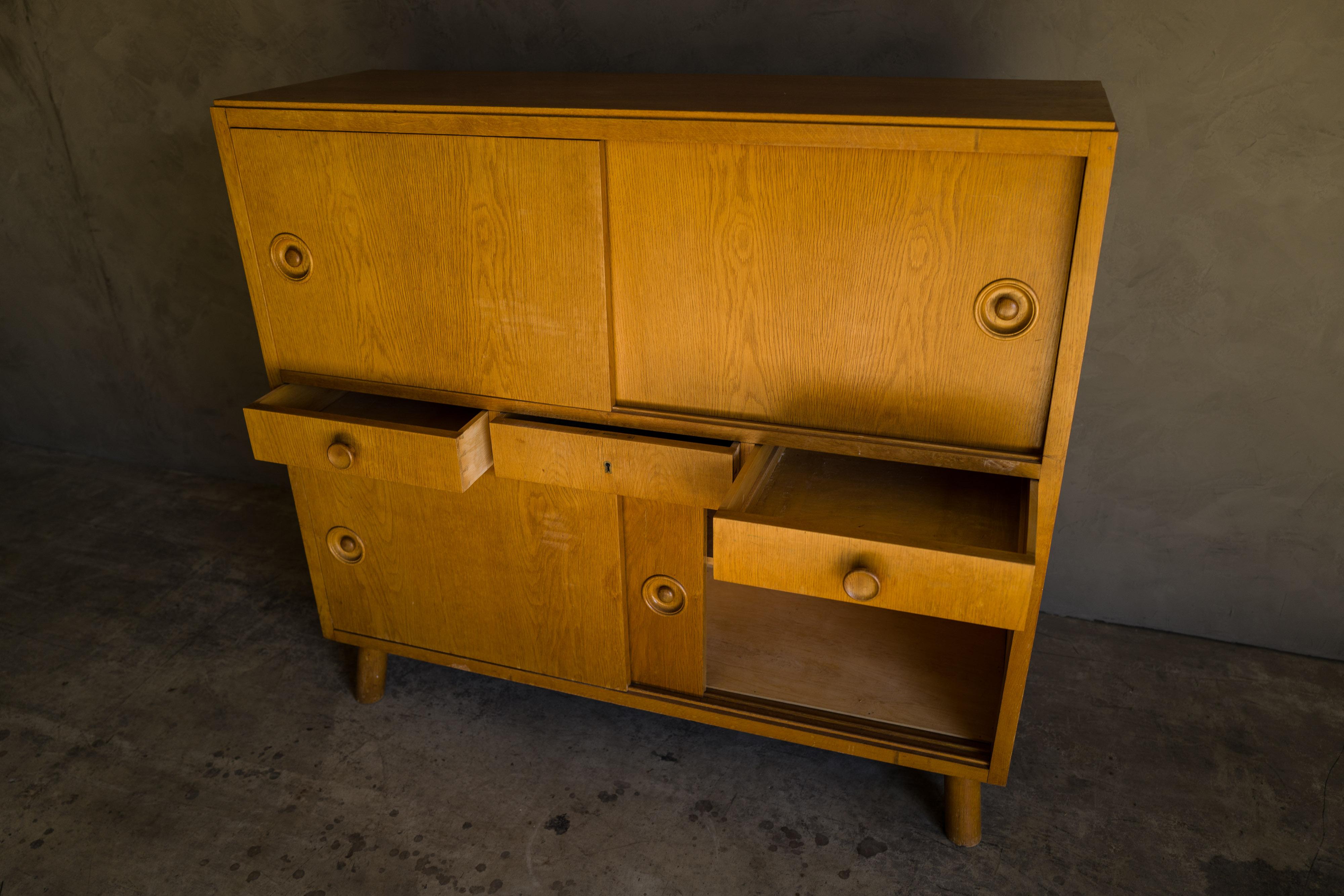 Vintage Oak Sideboard from Denmark, 1960s In Good Condition In Nashville, TN