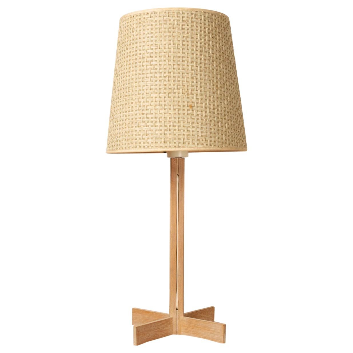 Lampe de table en chêne vintage par Hans Agne Jakobsson pour Markaryd:: années 1960 en vente