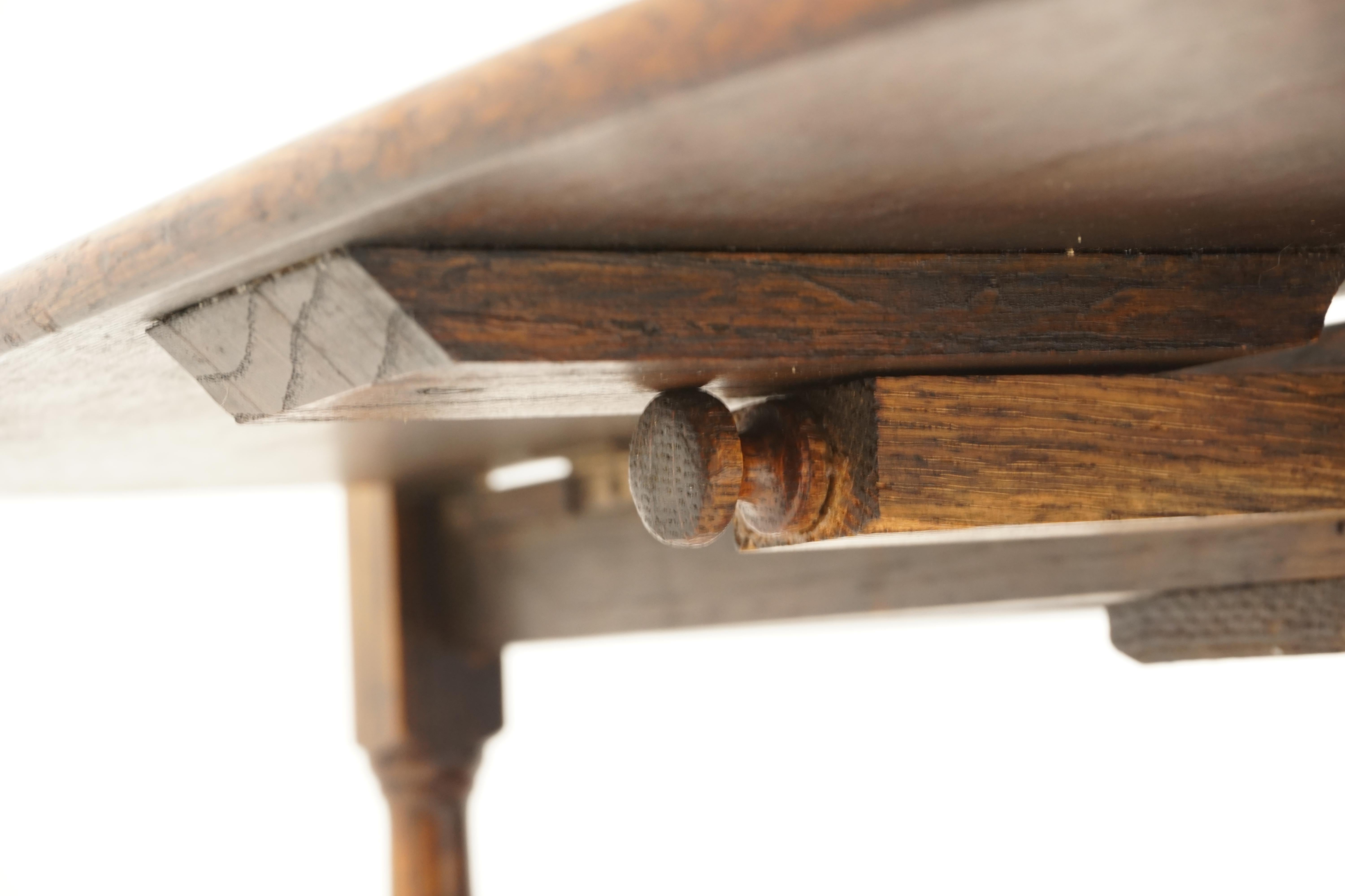 Vintage Oak Tea Trolley, Bar Cart, Two Tier, Scotland 1930, B2464 In Good Condition In Vancouver, BC