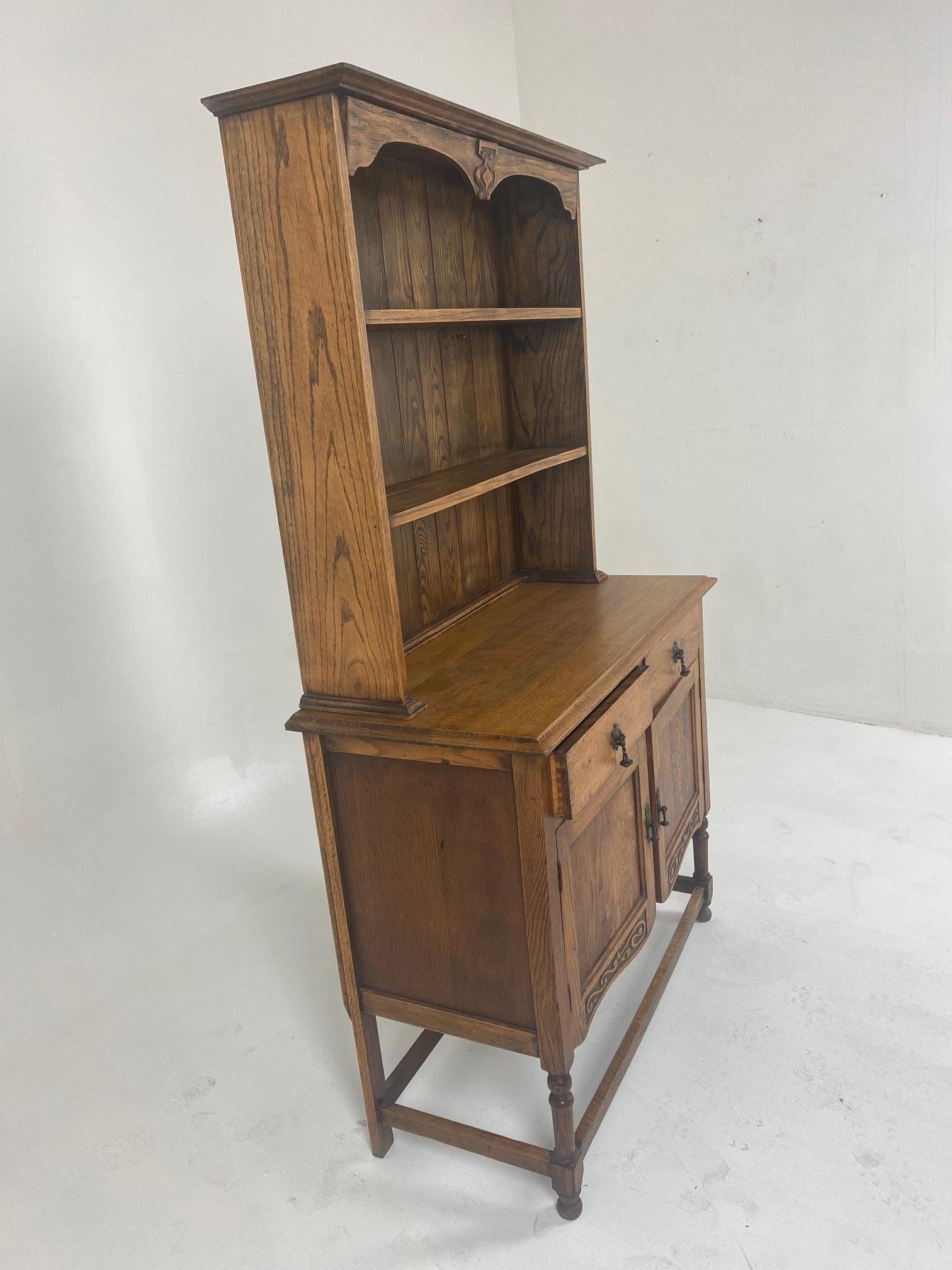 Vintage Oak, Welsh Dresser, Sideboard, Buffet and Hutch, Scotland 1930, B650 2