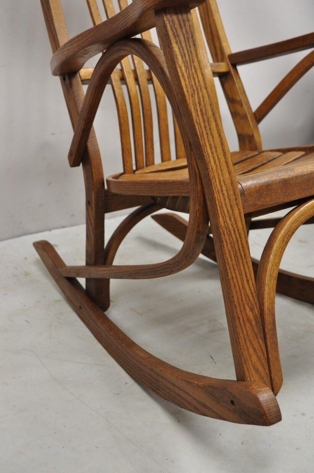 vintage wood rocking chair