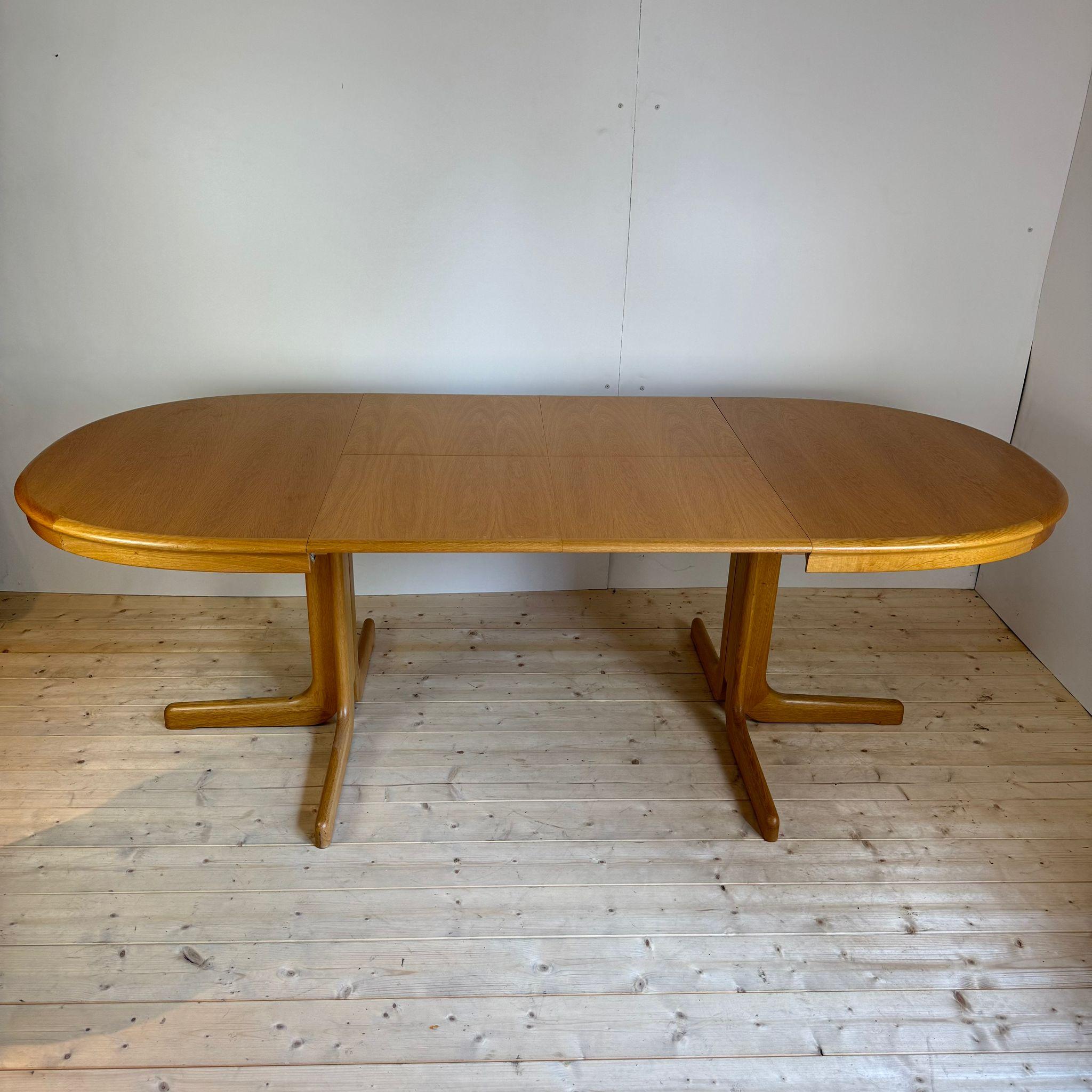 Chêne Vintage oak wood dining table, Denmark 1960 en vente