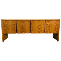 Vintage Oakwood Office Credenza