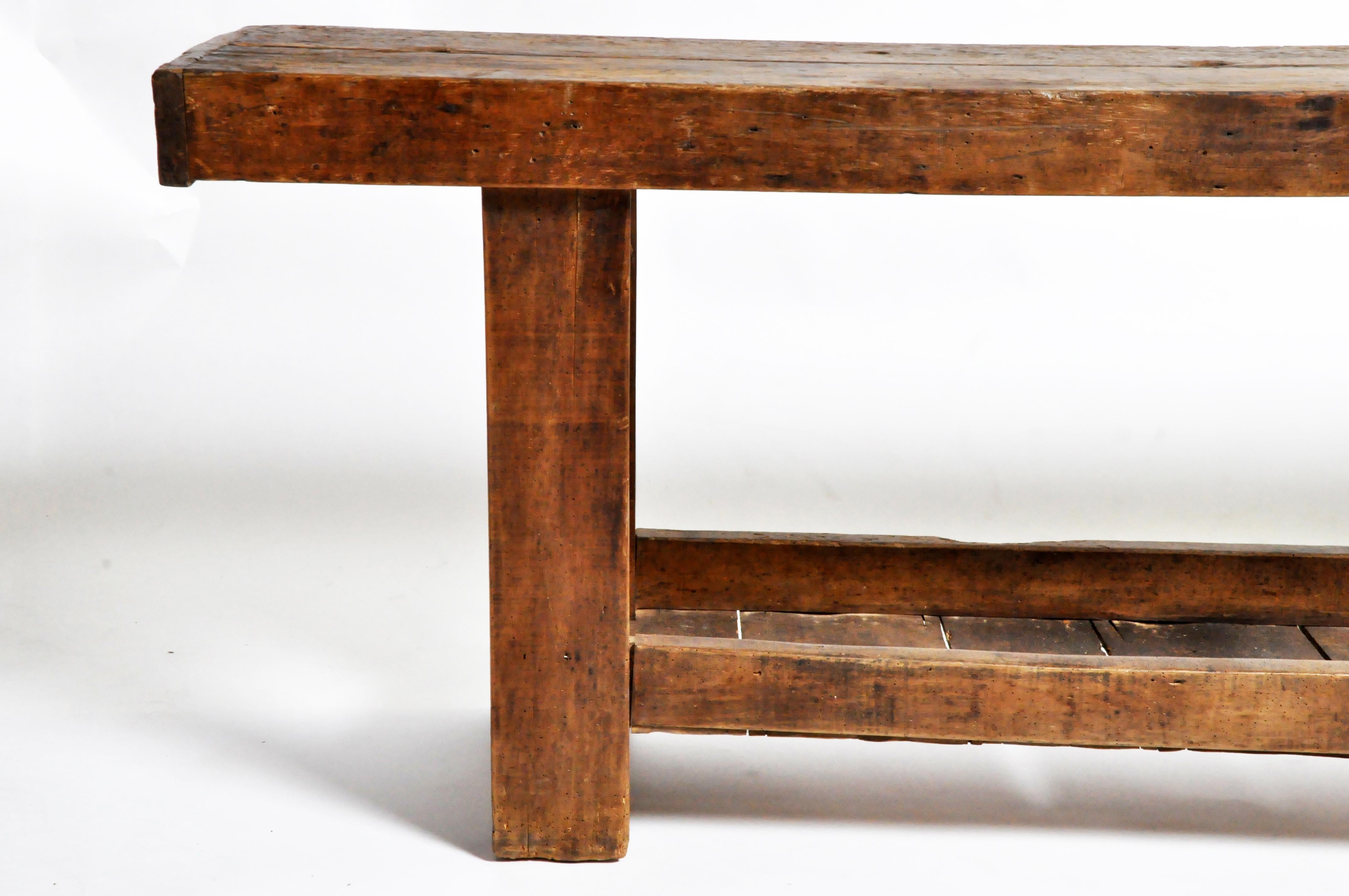 Vintage Work Bench In Distressed Condition In Chicago, IL
