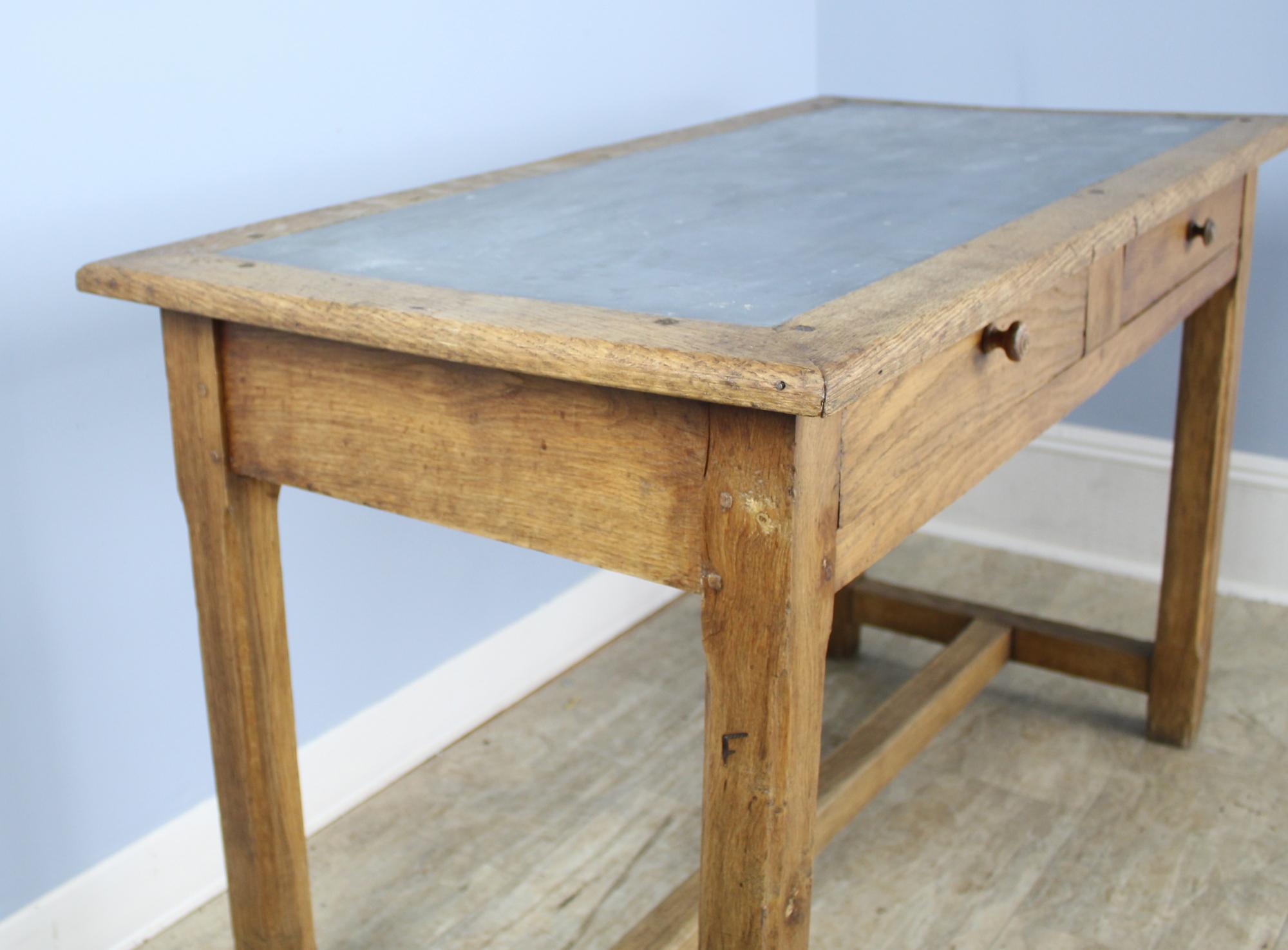 zinc top desk