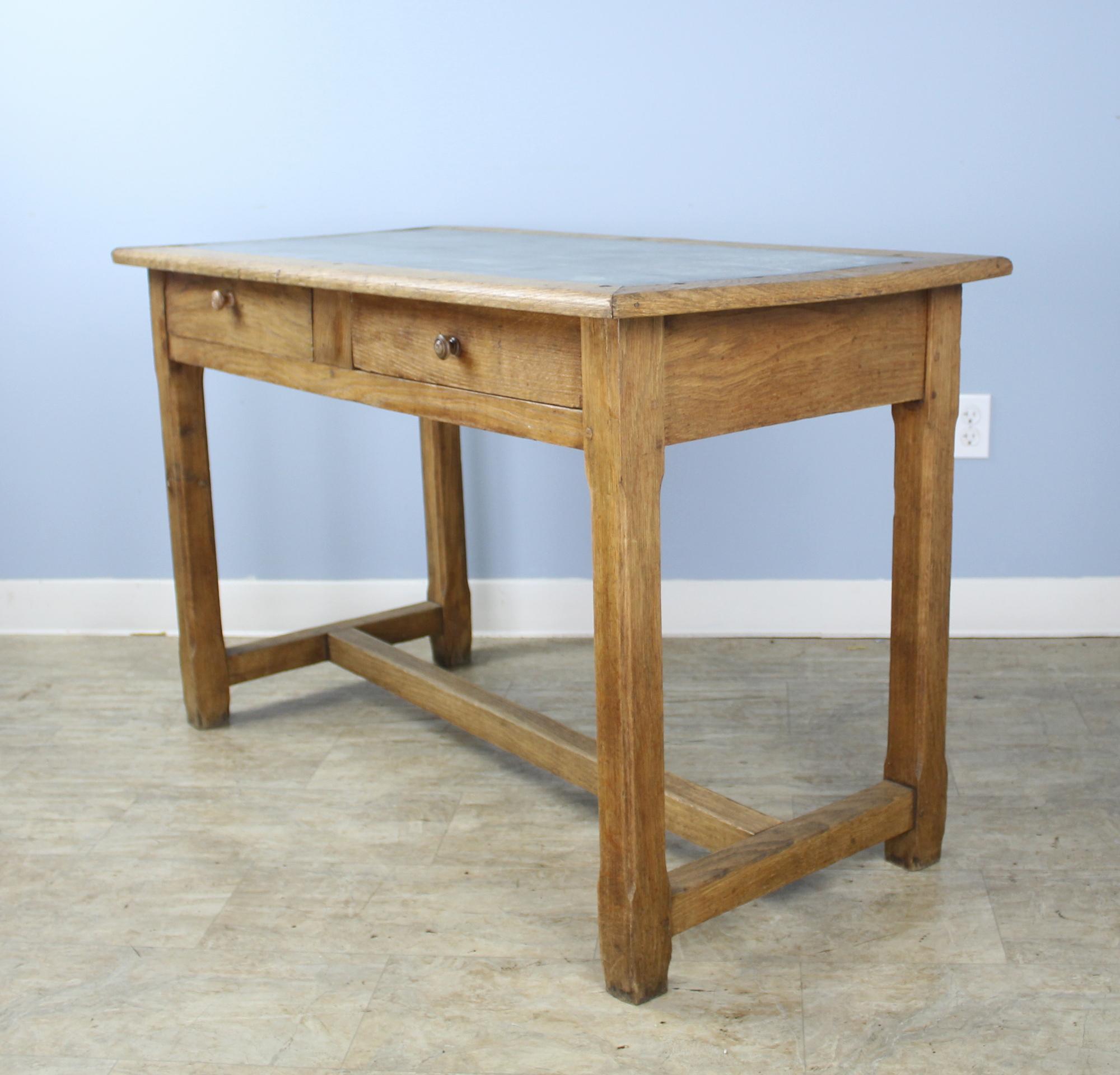 vintage oak writing desk